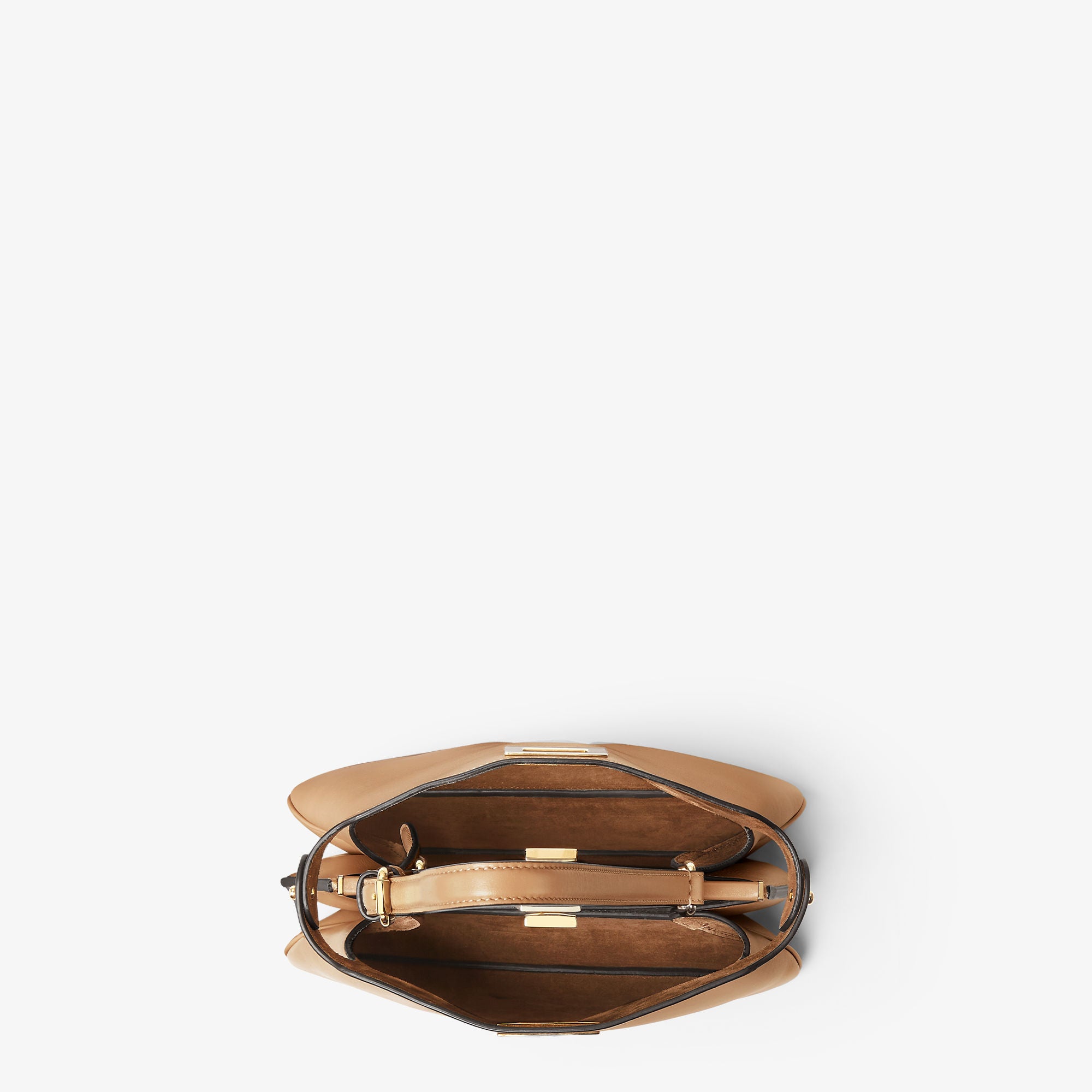 Peekaboo Soft Small Cappuccino-colored leather bag