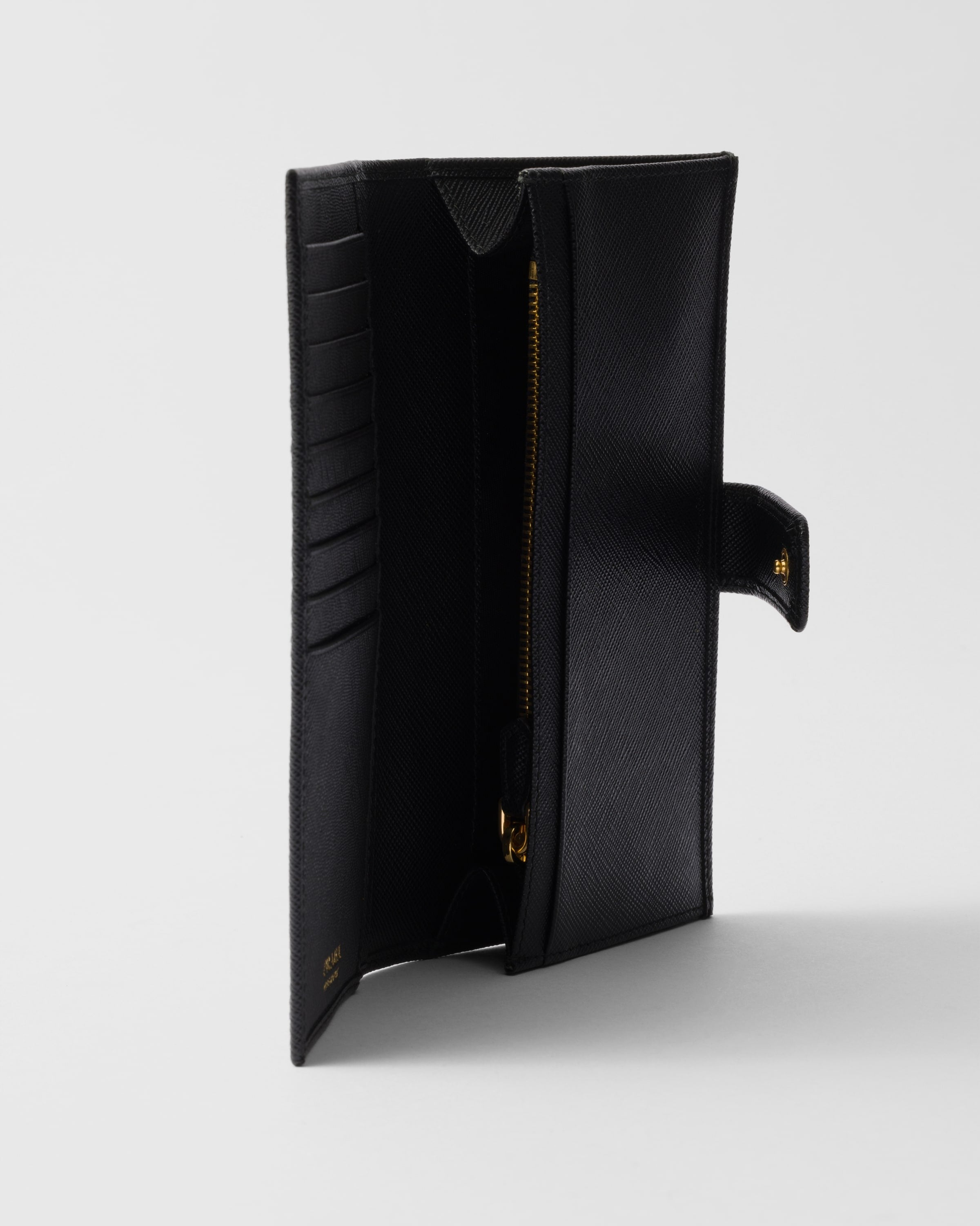 Large Saffiano leather wallet Black