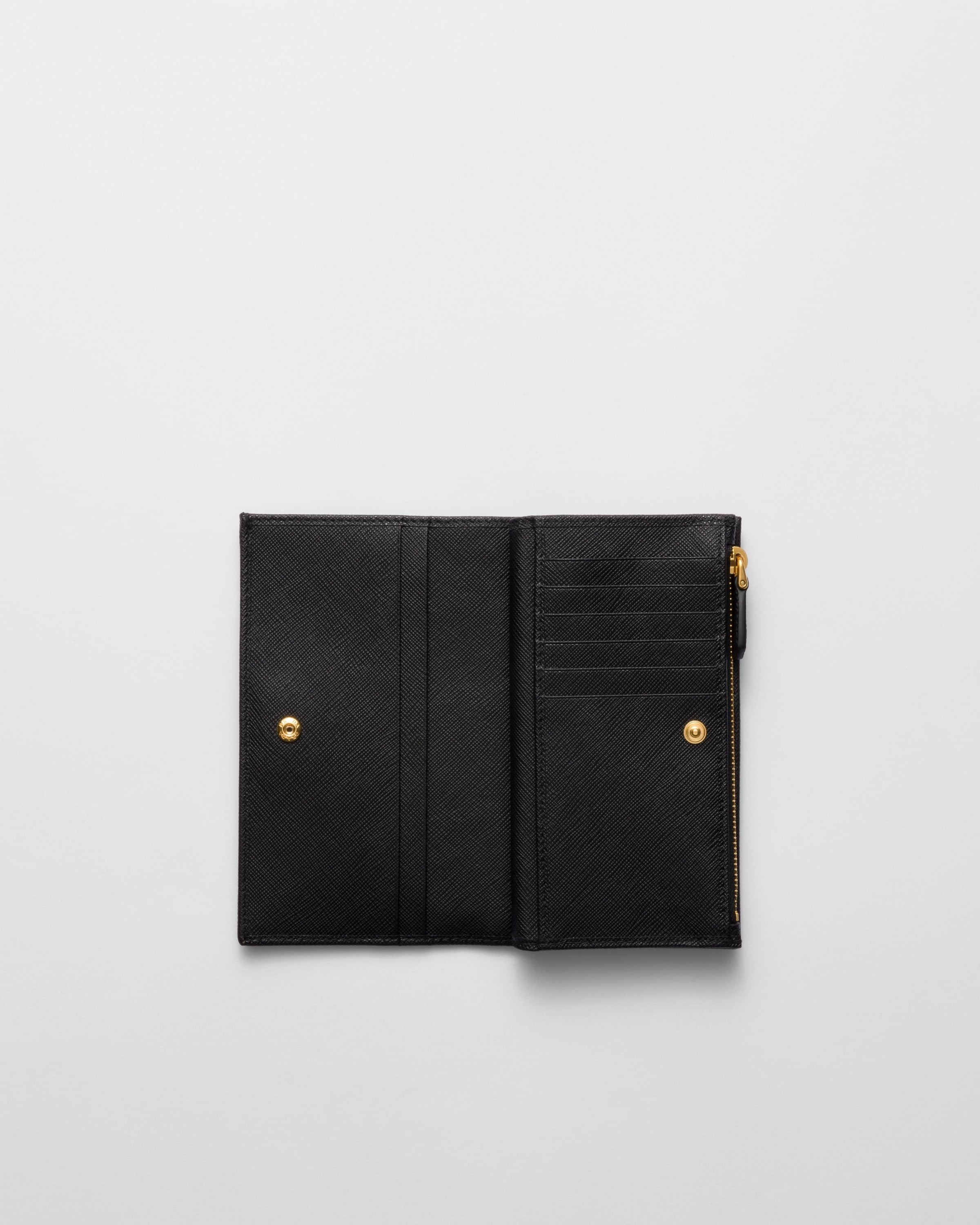 Large Saffiano leather wallet Black