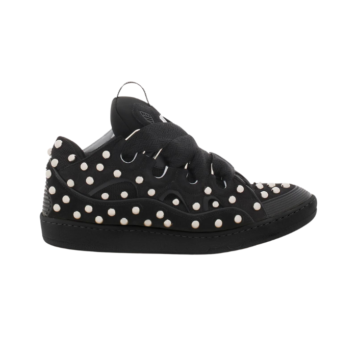 Lanvin Studded Leather Curb Black