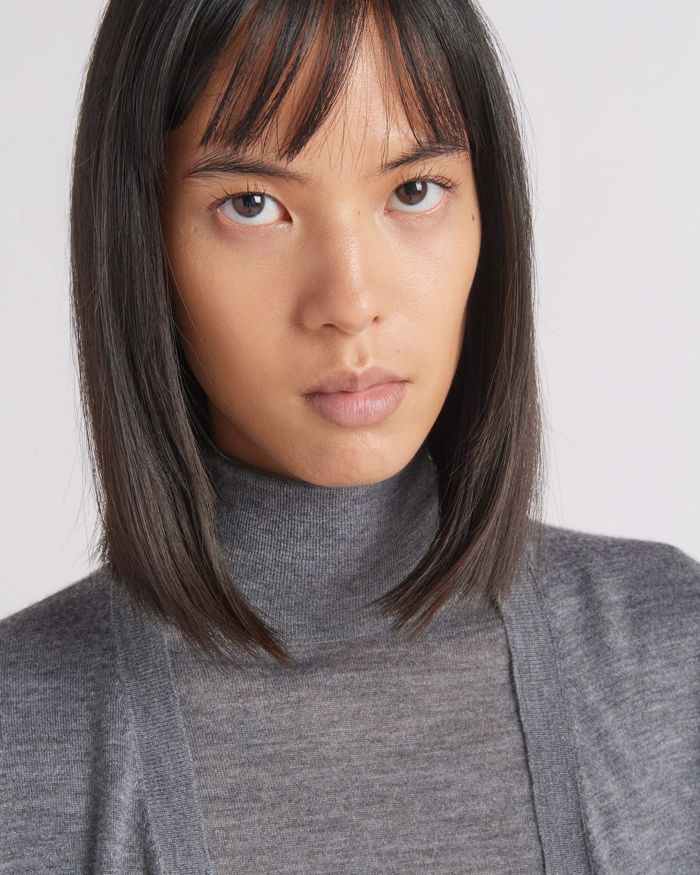 Cashmere and wool turtleneck sweater Slate Gray