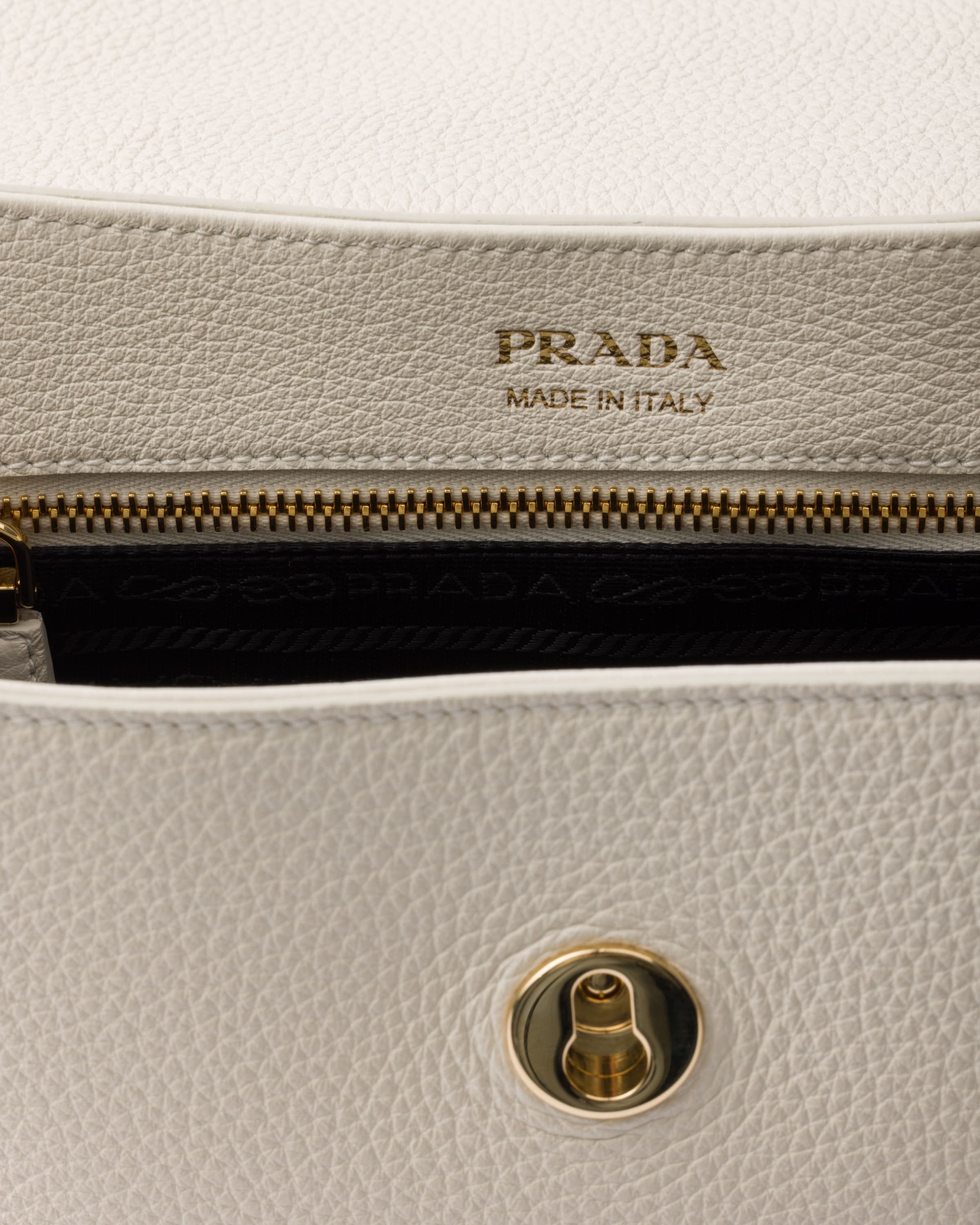 Small leather shoulder bag White