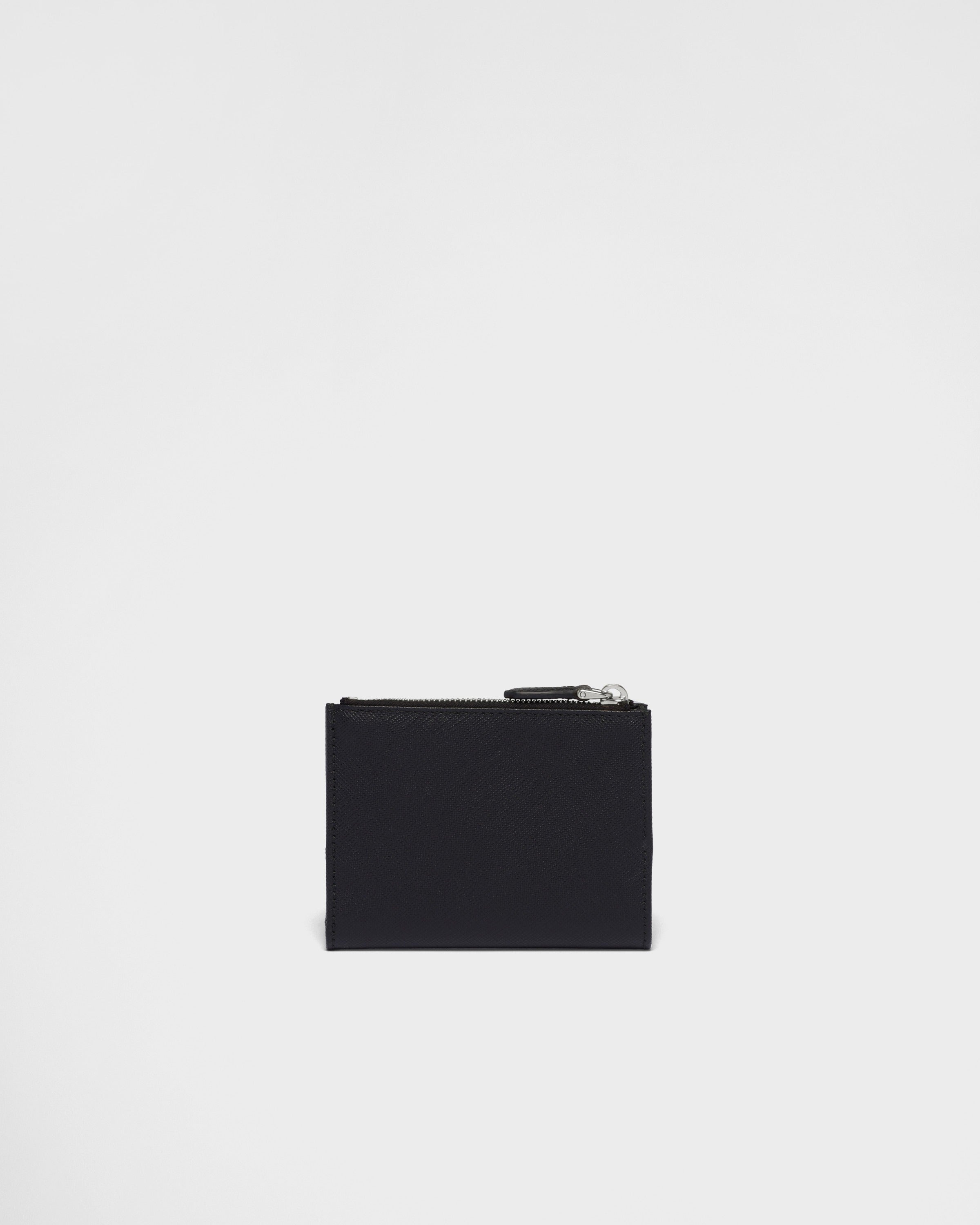 Small Saffiano leather wallet Black