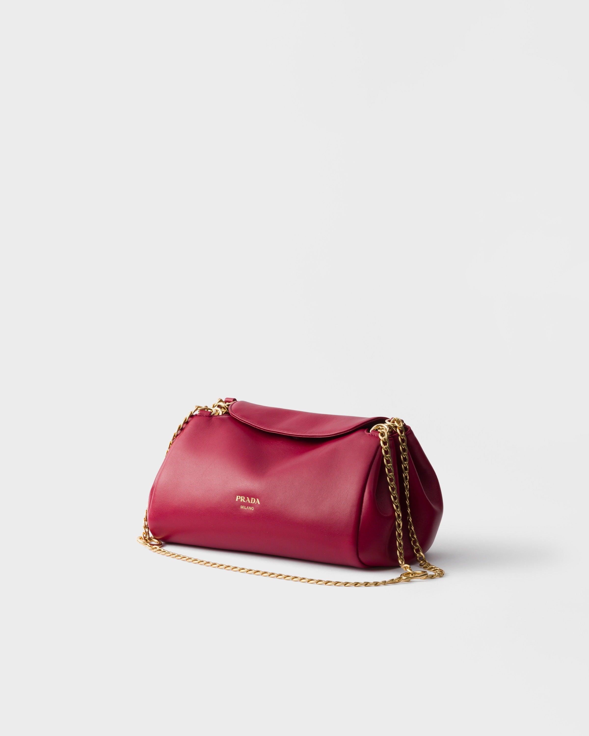 Small Prada Tumulte nappa leather bag Cherry