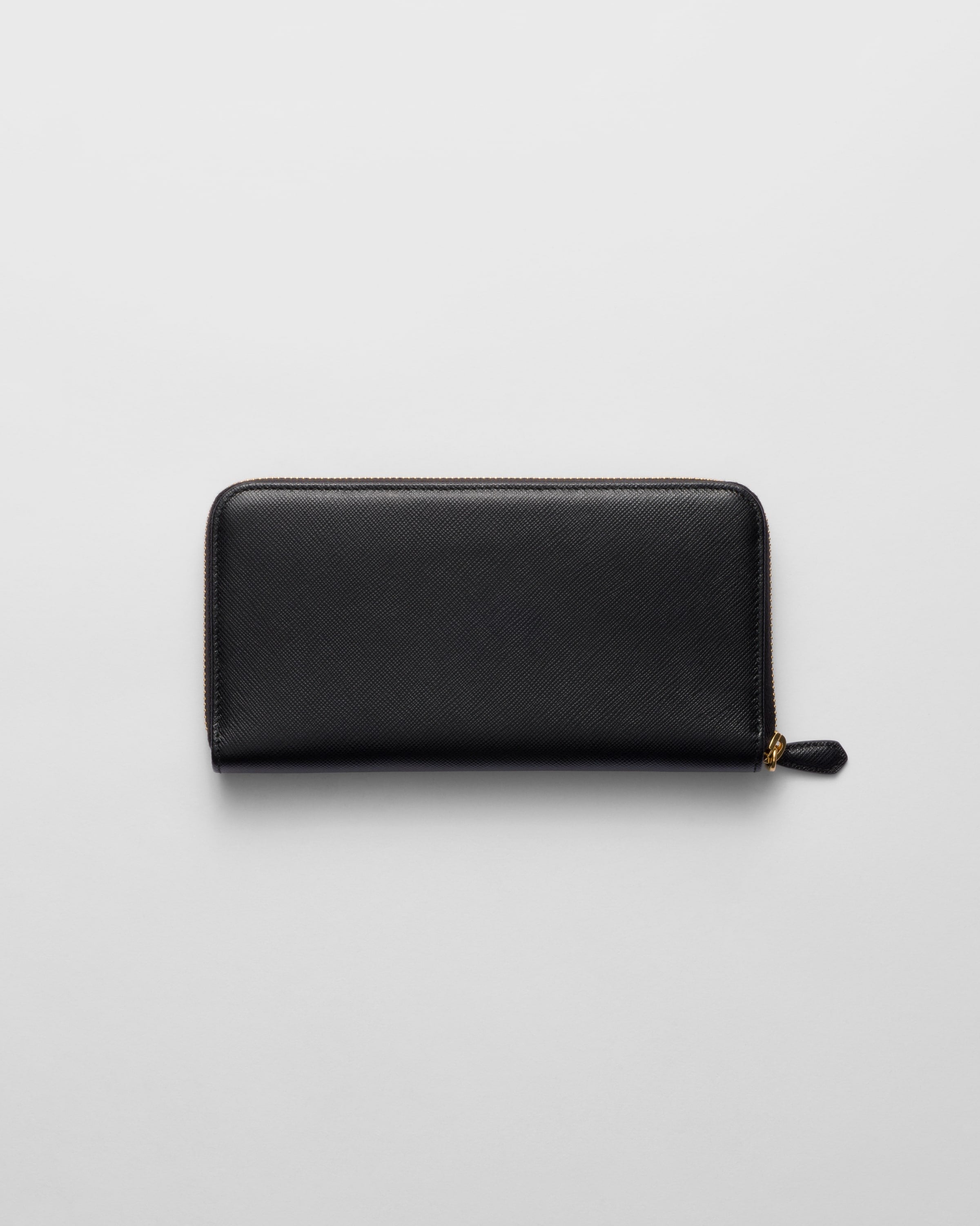 Large Saffiano Leather Wallet Black