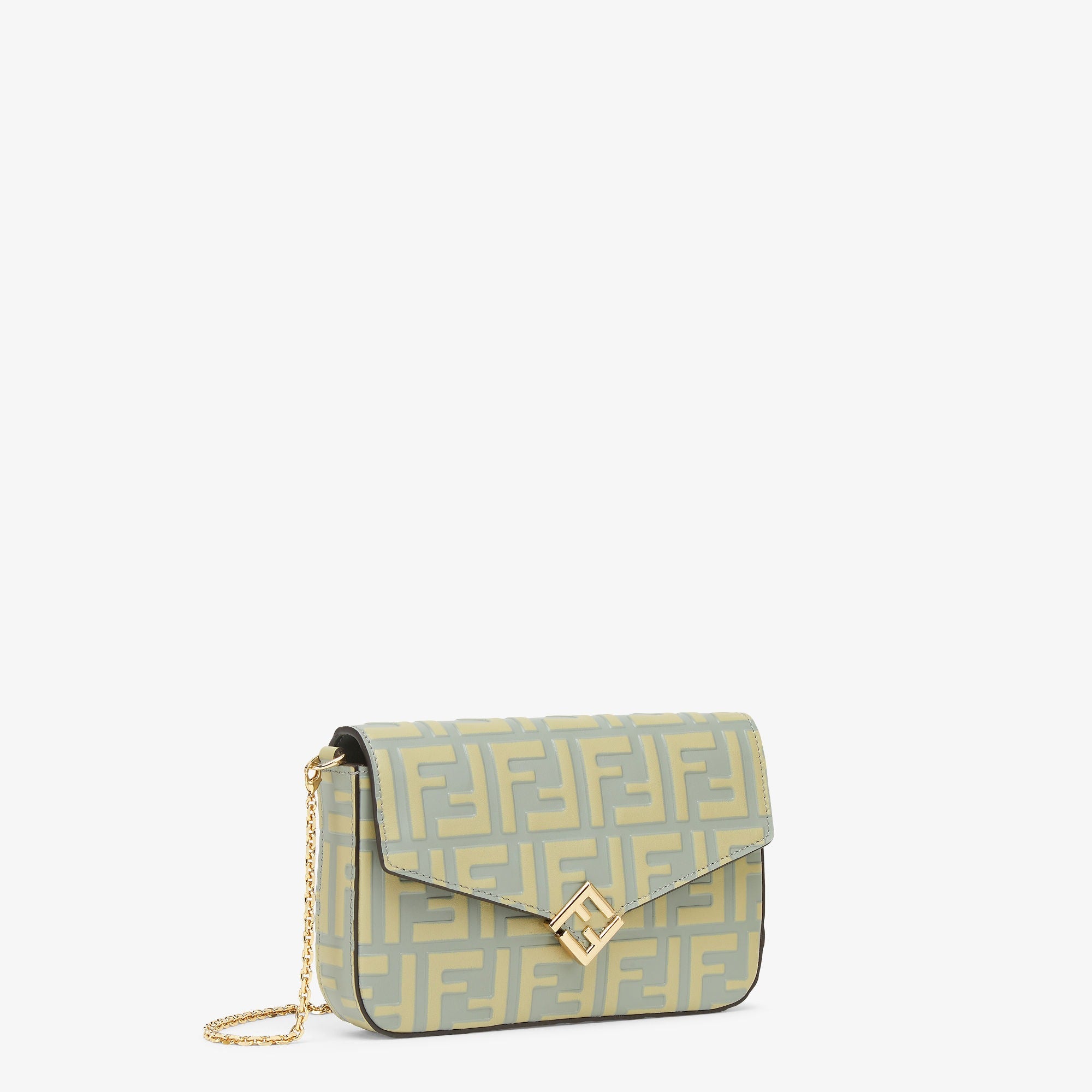 FF Diamonds Wallet On Chain Green leather wallet