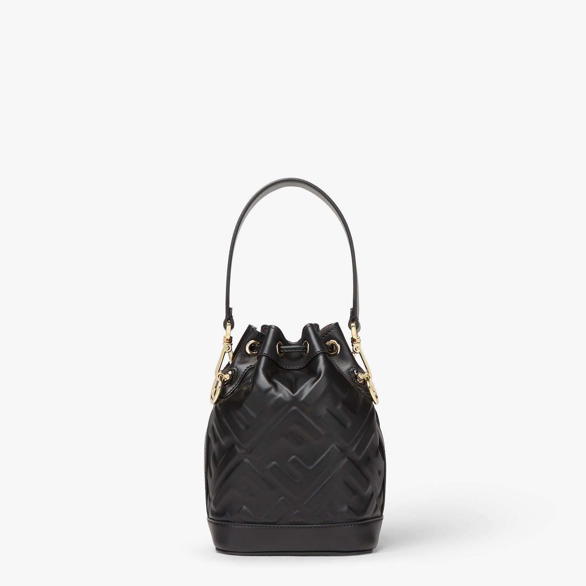 Mon Tresor Black leather mini-bag with FF motif
