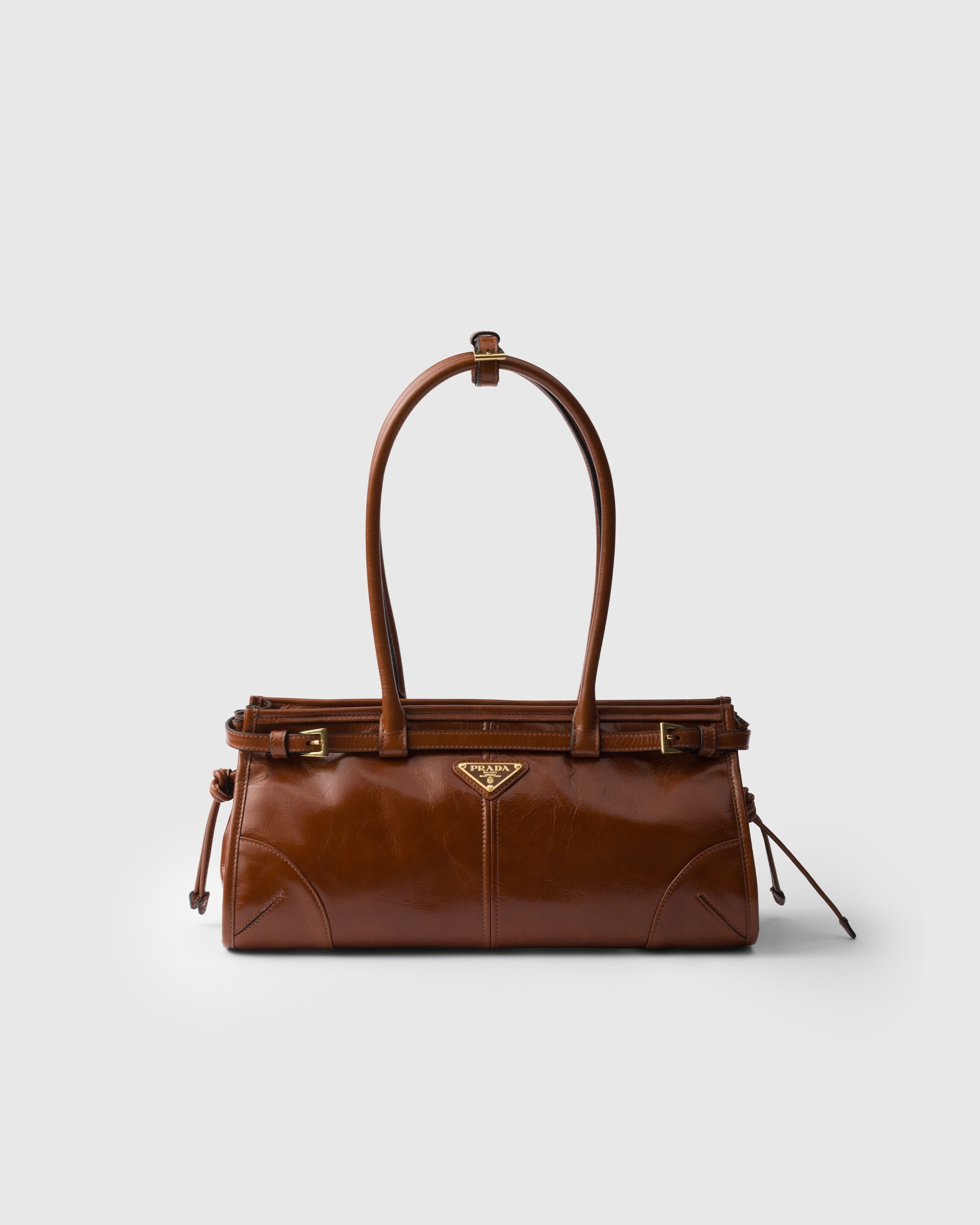 Prada Bonnie medium leather handbag Palisander