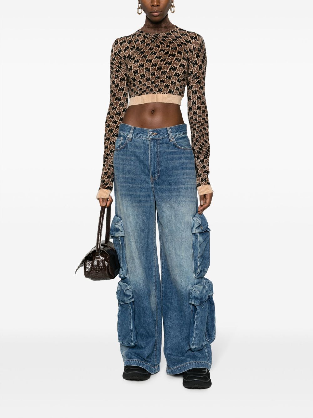 Wide-leg cargo jeans