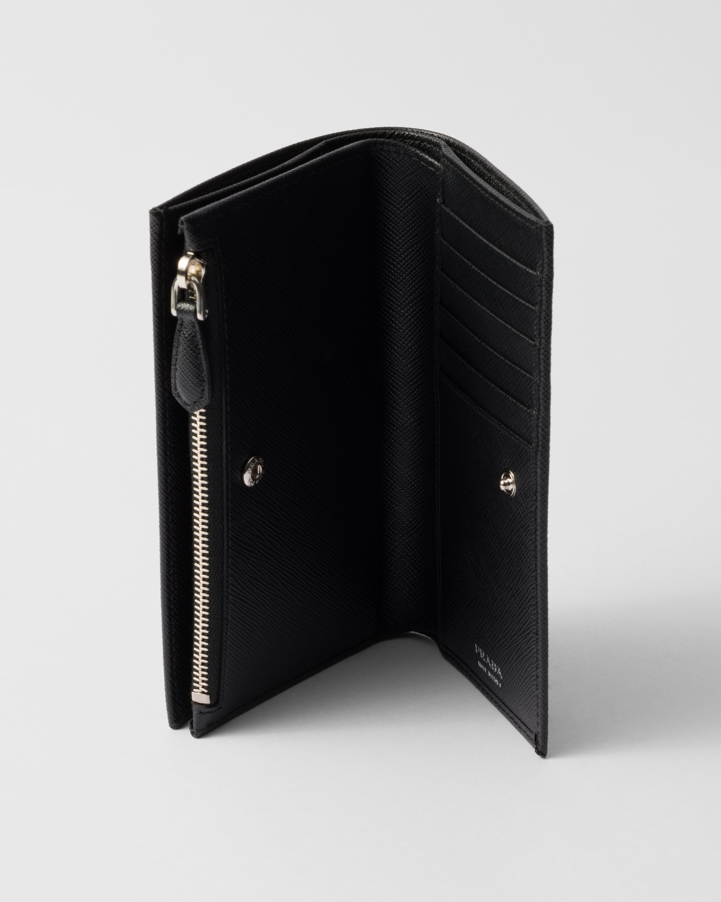 Large Saffiano leather wallet Black