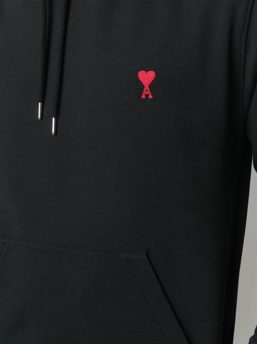 AMI Paris logo-embroidered Drawstring Hoodie