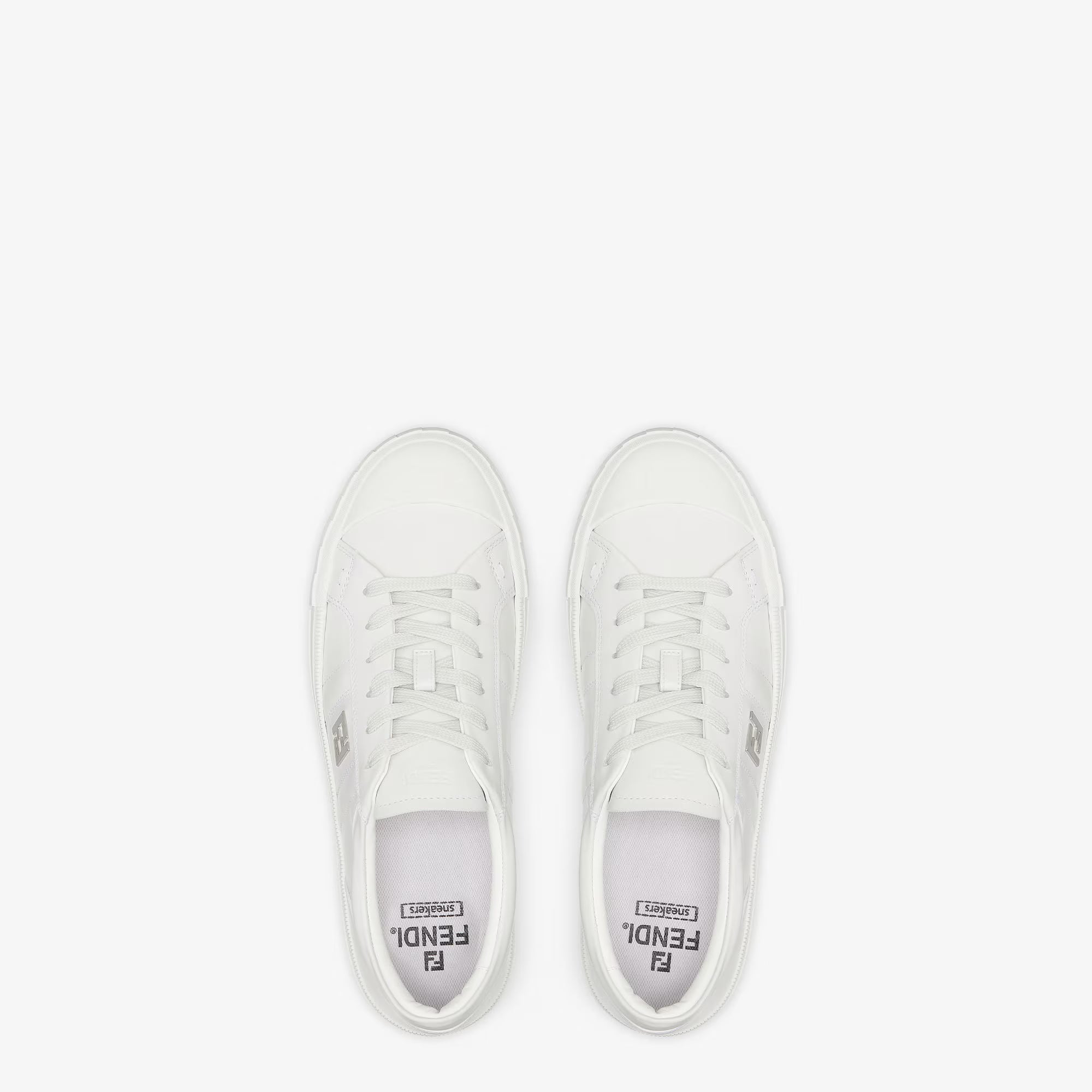 Domino Trainers White Leather Low-Tops