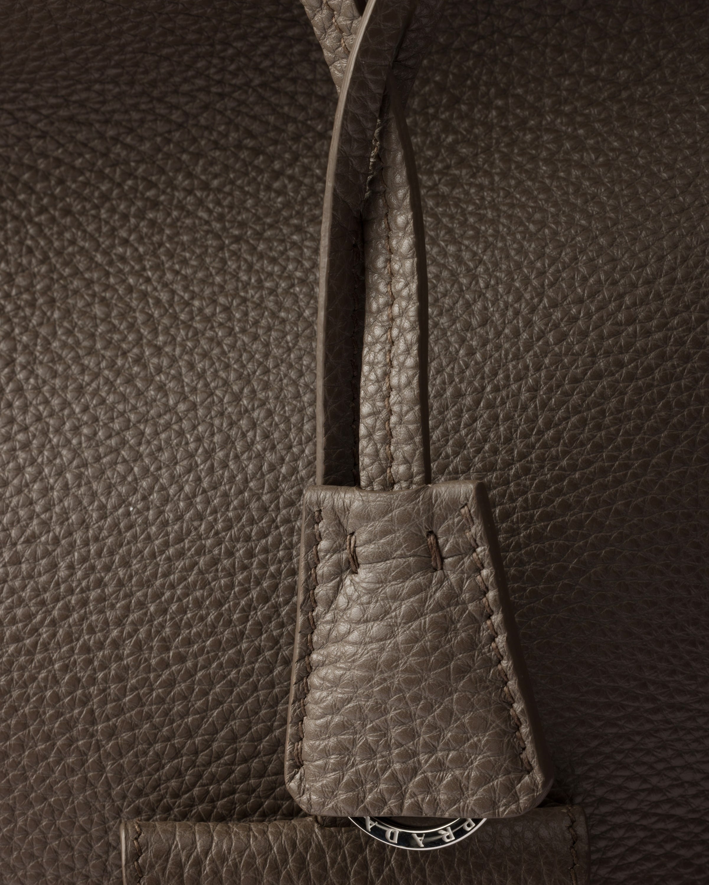 Leather tote Bamboo Gray