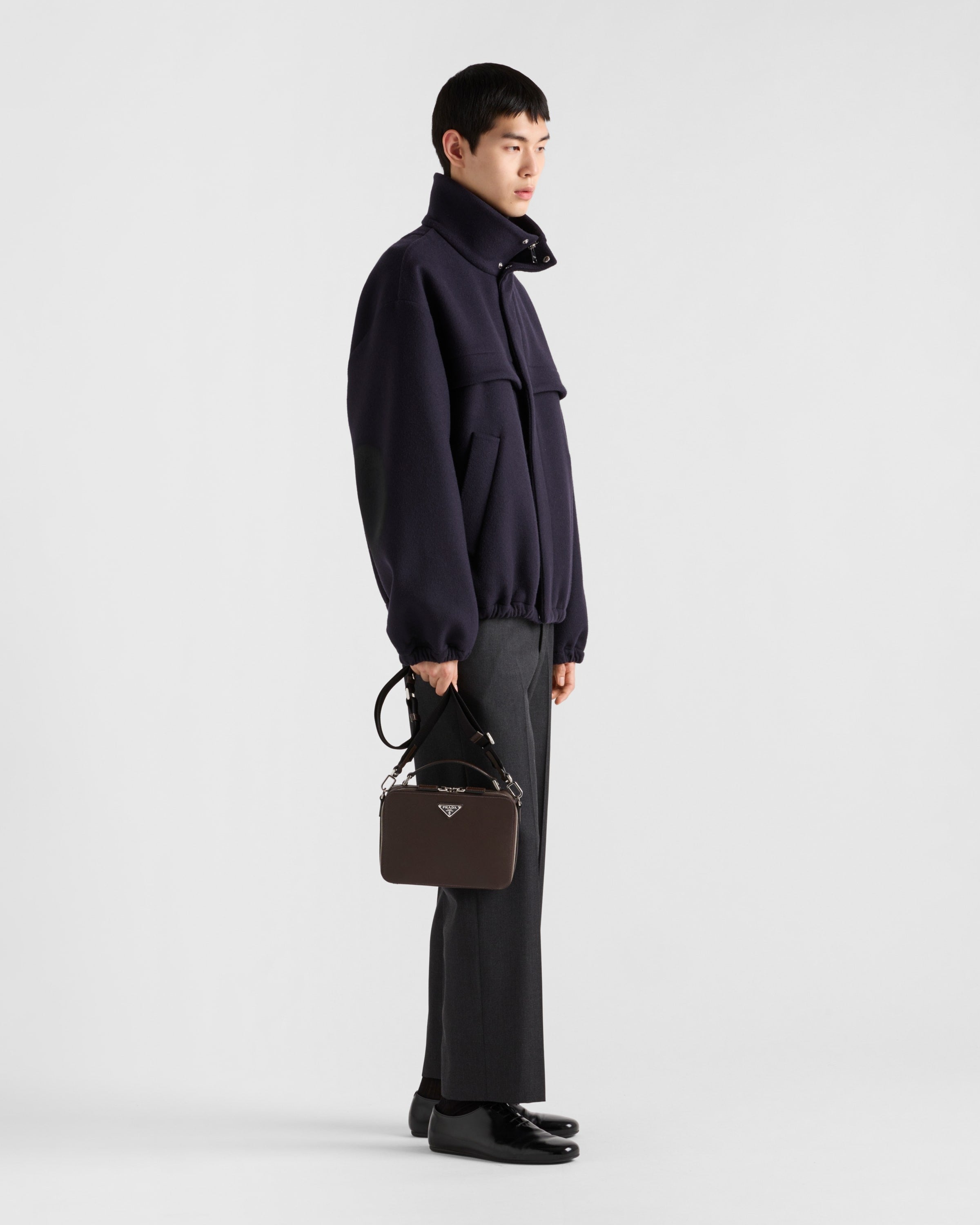 Medium Prada Brique Saffiano leather bag Coffee