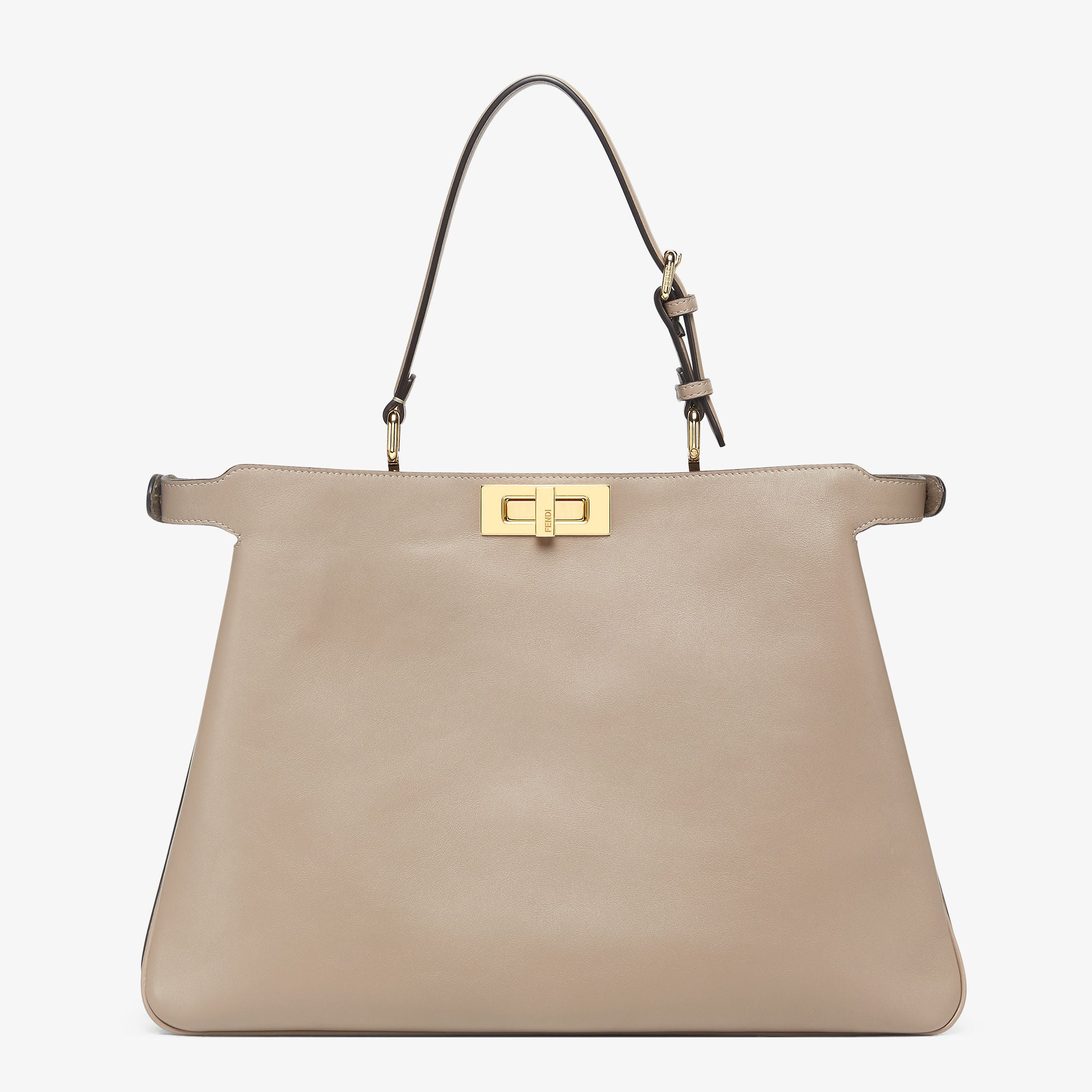 Peekaboo Soft Large Dove gray leather bag