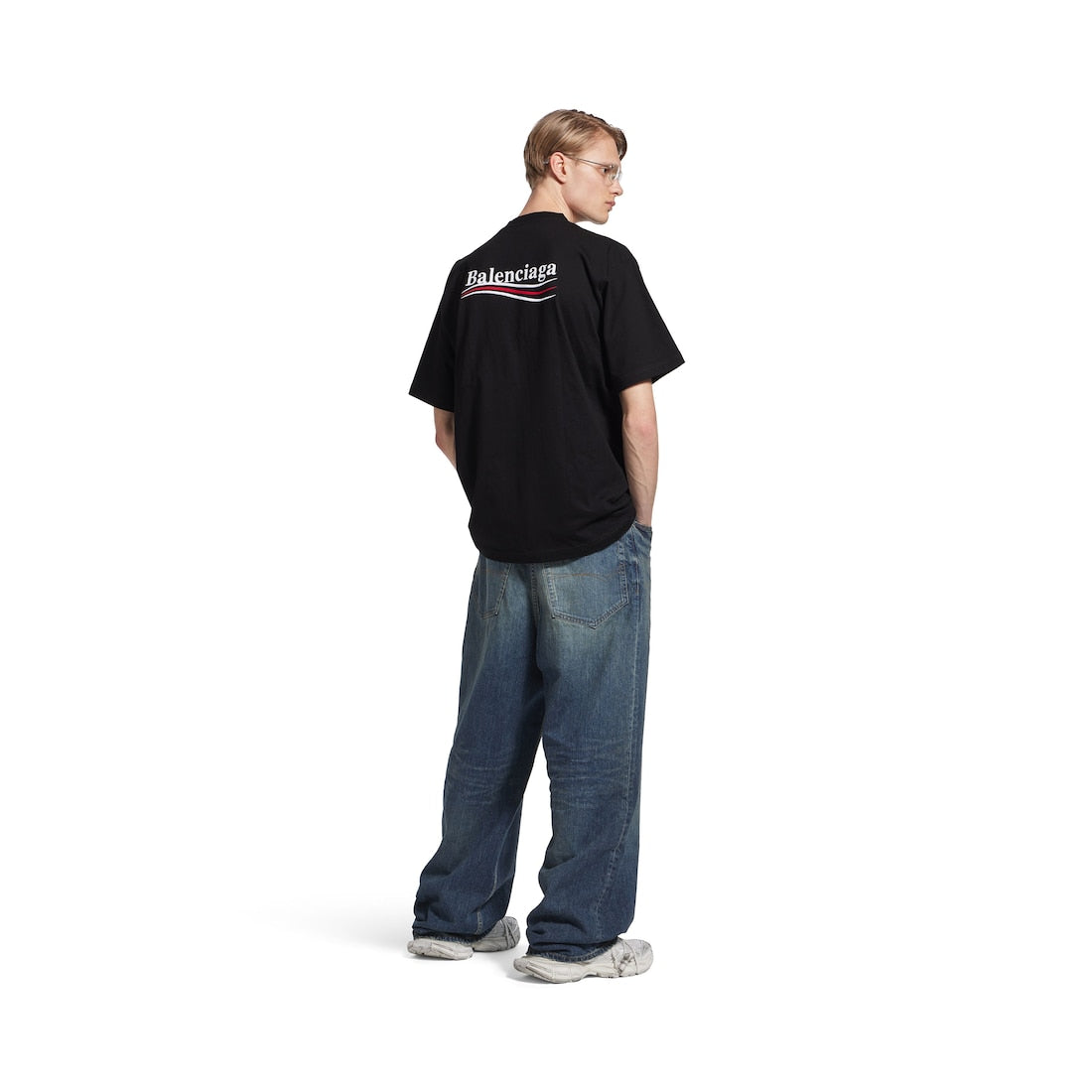 Men's Political Campaign T-shirt Large Fit in Black