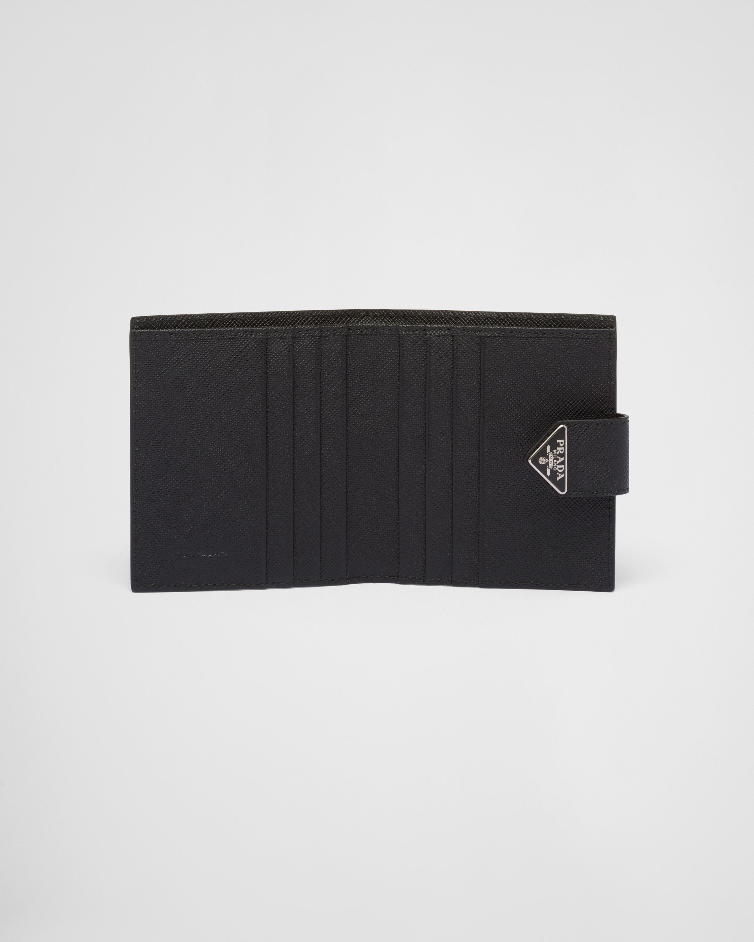 Saffiano leather wallet Black