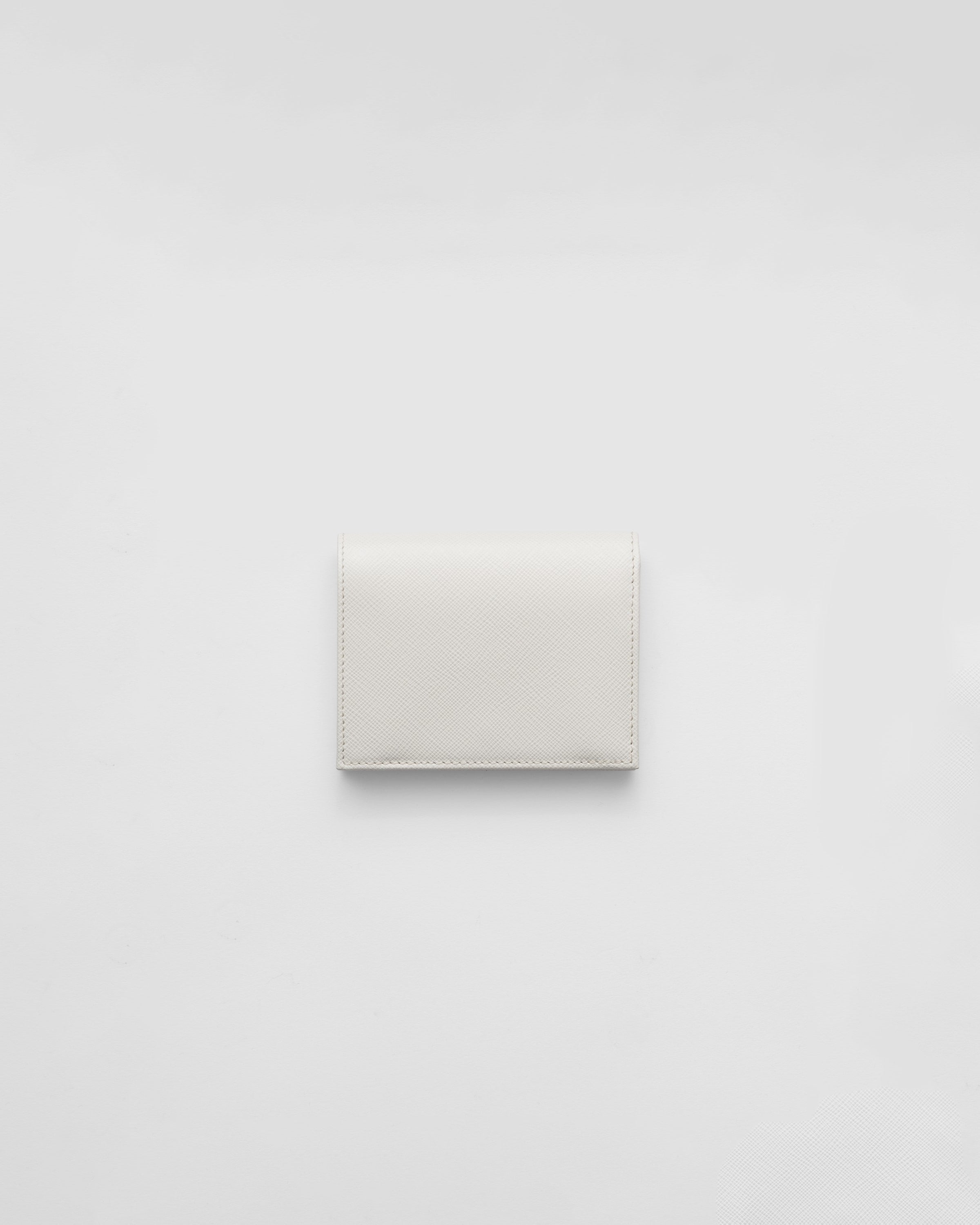 Small Saffiano Leather Wallet White