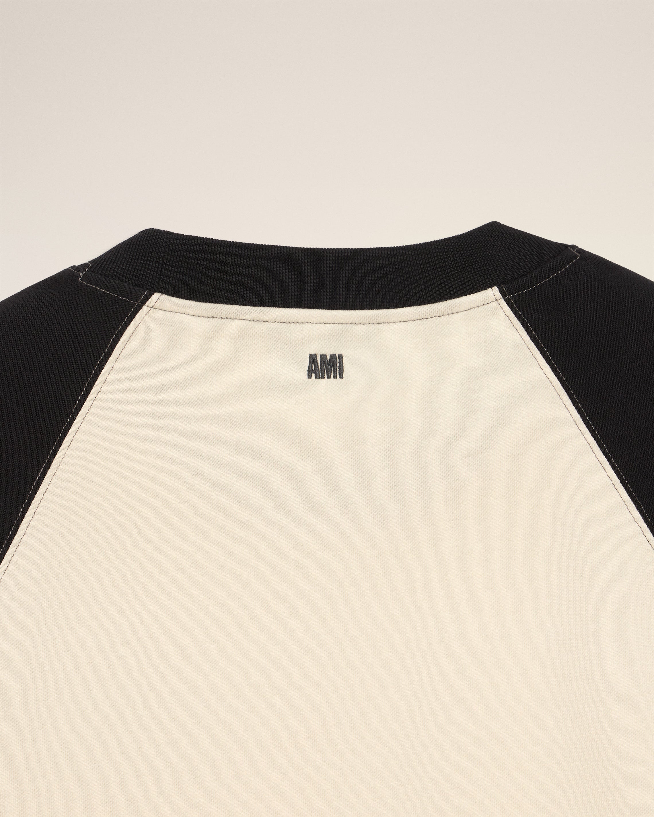 White Cotton Short Sleeves Ami De Coeur T-shirt IVORY/BLACK