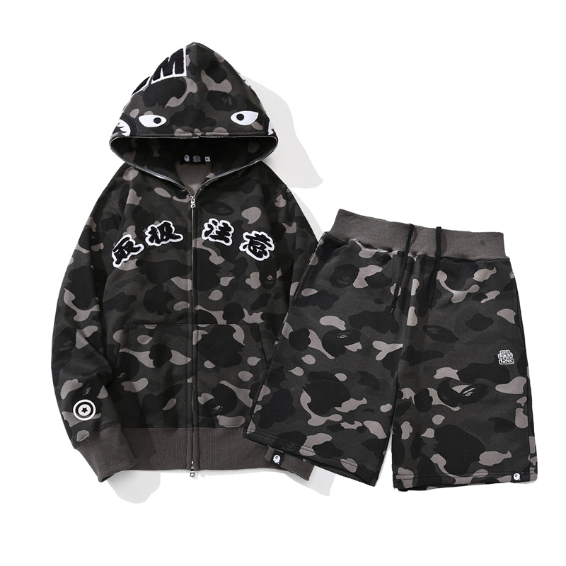 Bape Black/Grey Camouflaged Tracksuit