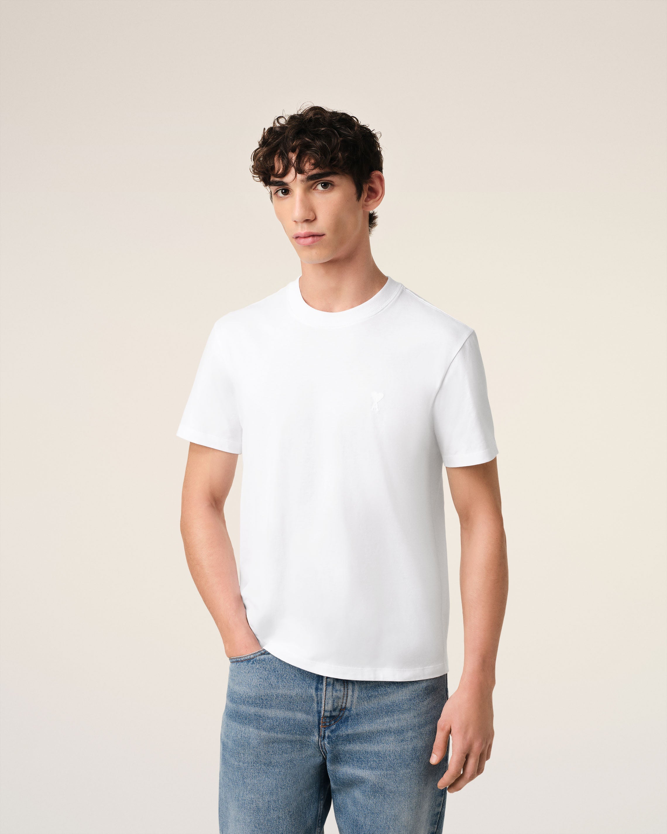WHITE COTTON AMI DE COEUR T-SHIRT WHITE