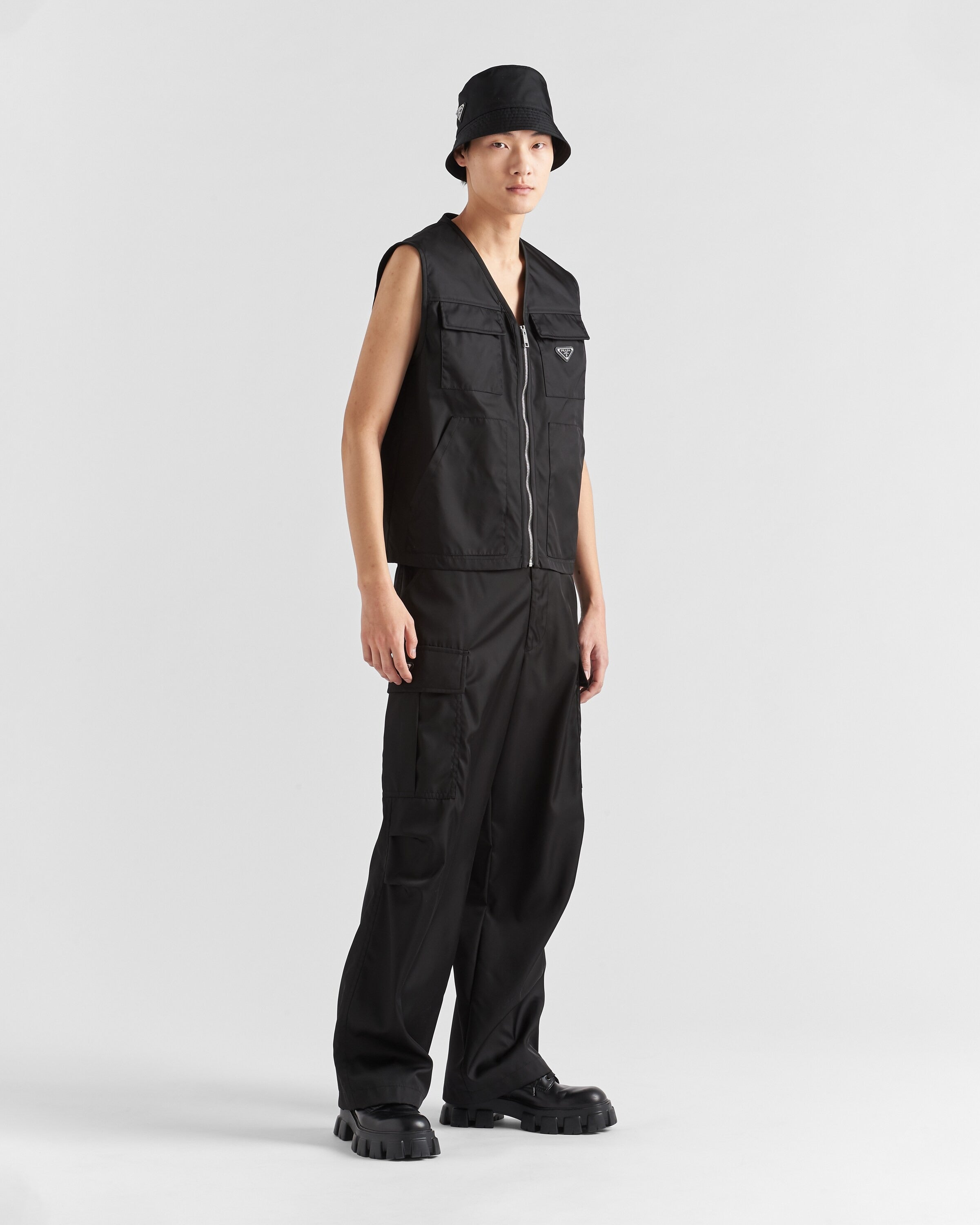 Re-Nylon vest Black