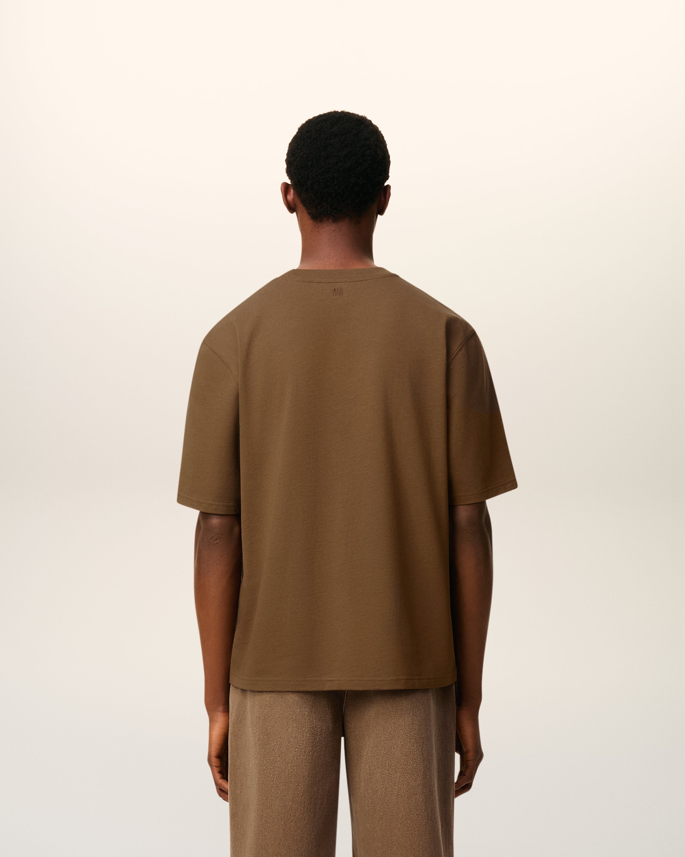 Brown Cotton Ami De Coeur T-shirt HAZELNUT