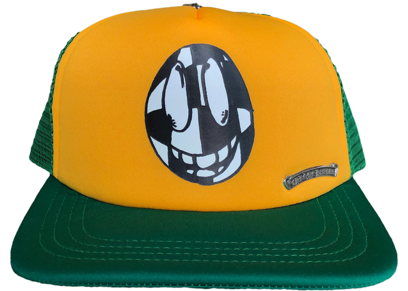 Chrome Hearts Matty Boy Sex Records Smiley Trucker Hat Green/Yellow