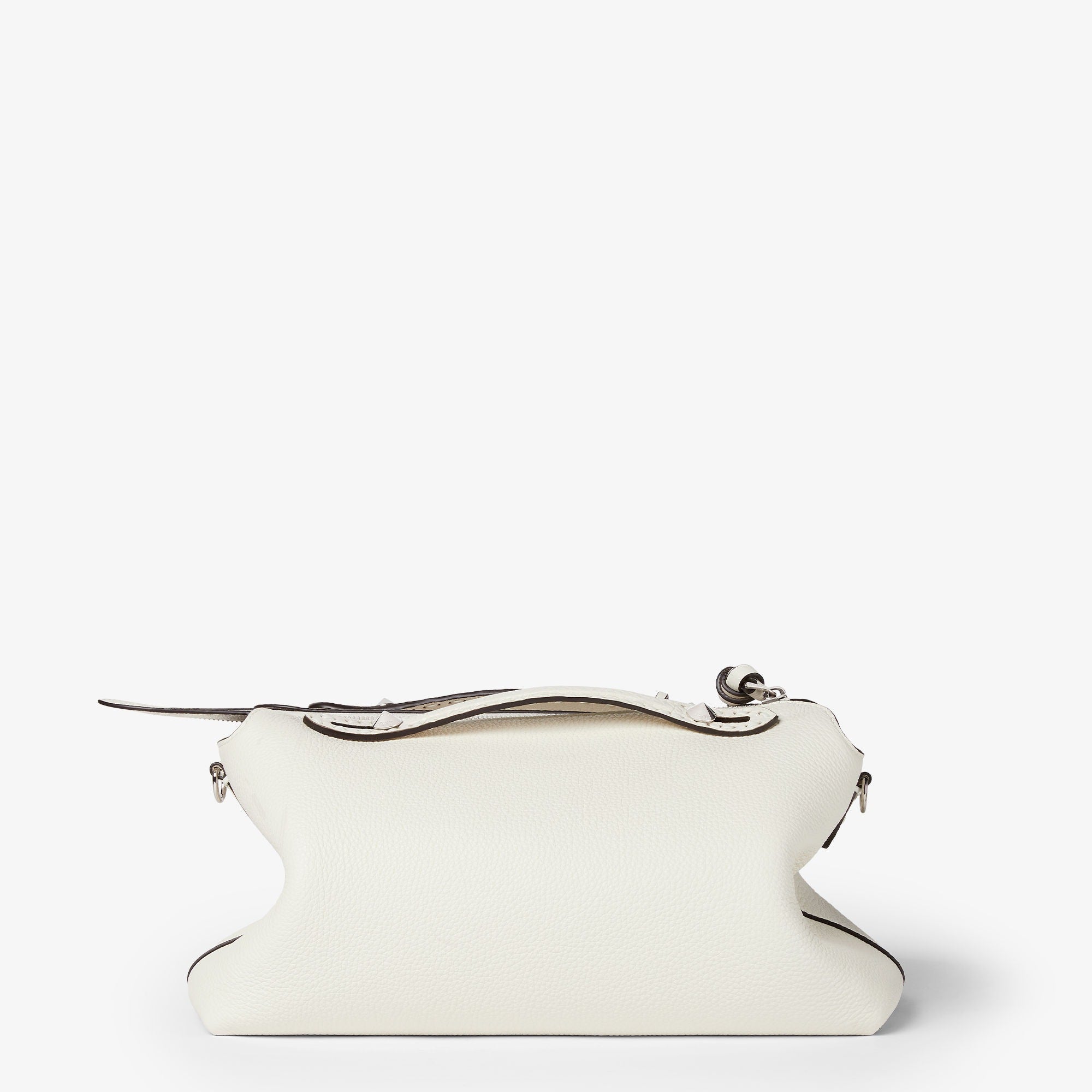 By The Way Selleria Large White Selleria bag with 200 hand-sewn topstitches