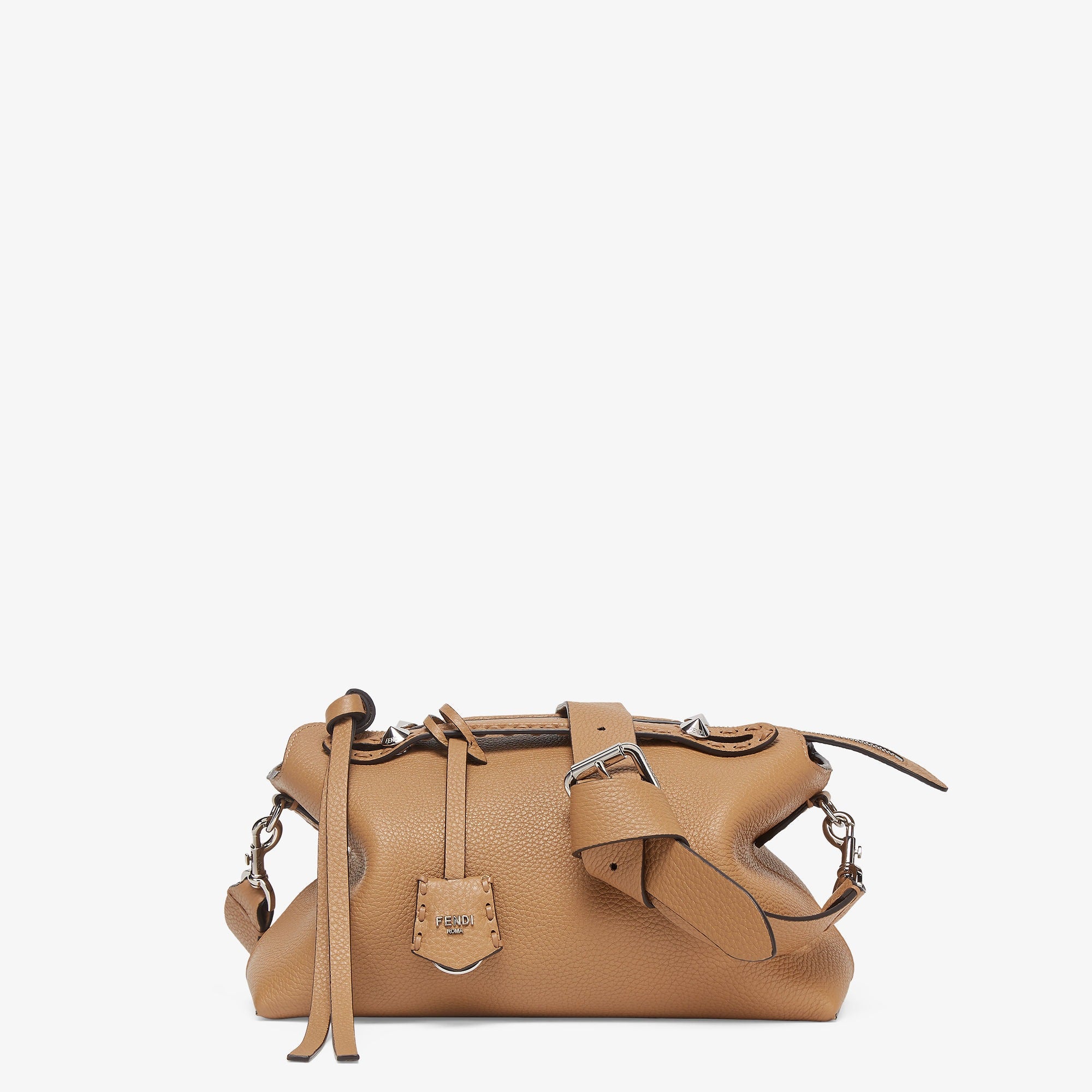 By The Way Selleria Medium Cappuccino-colored Selleria bag with 192 hand-sewn stitches