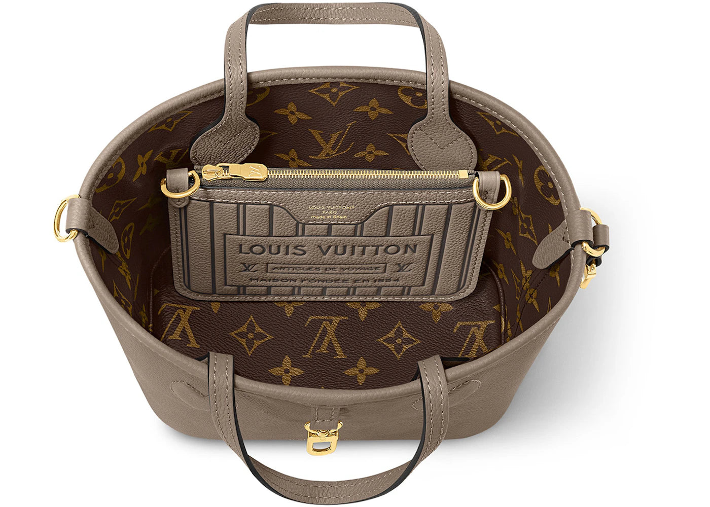 Louis Vuitton Neverfull Bandouliere BB Inside Out Dark Fango/Monogram