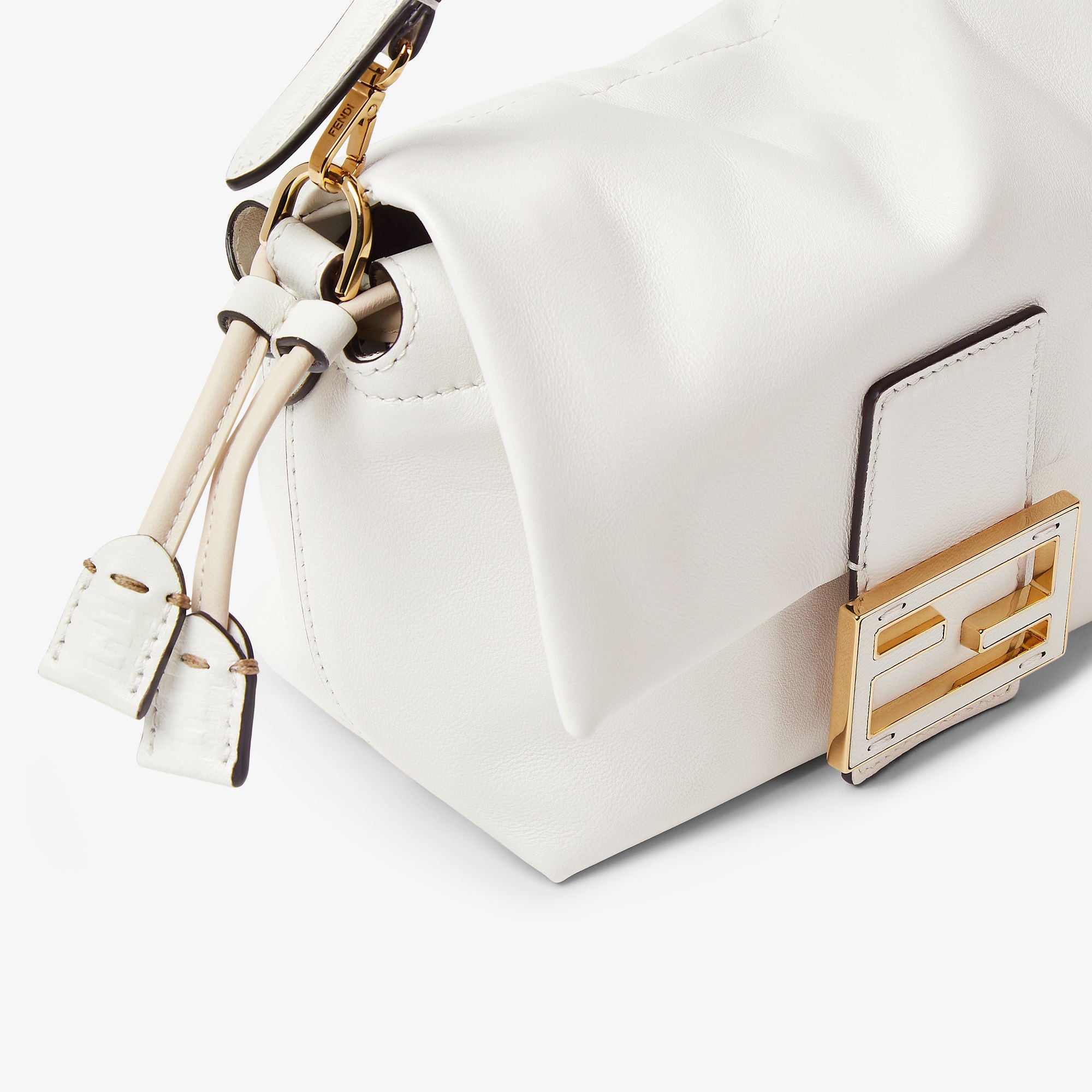 Mamma Baguette Small White nappa leather mini bag