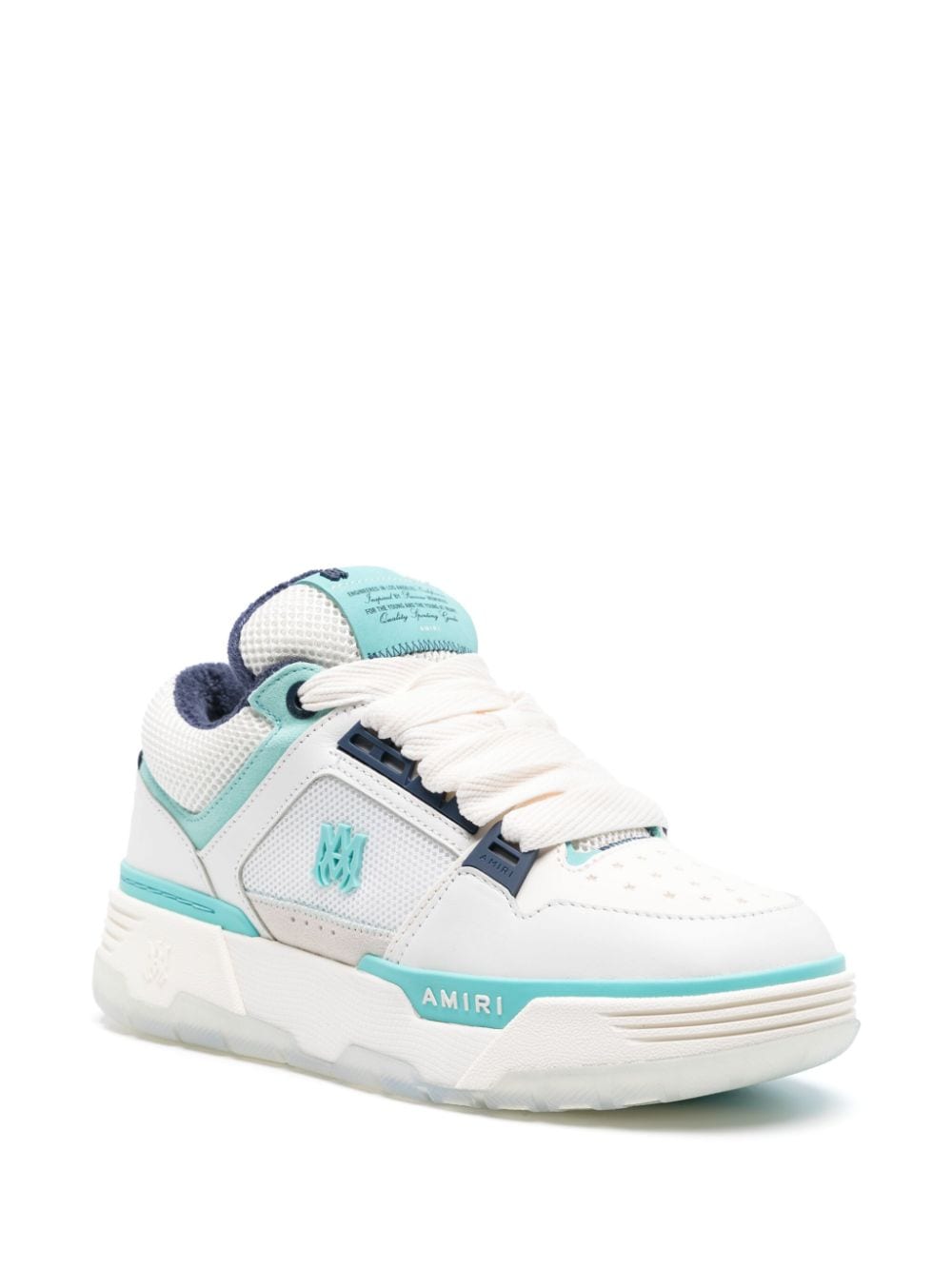 MA-1 panelled leather sneakers
