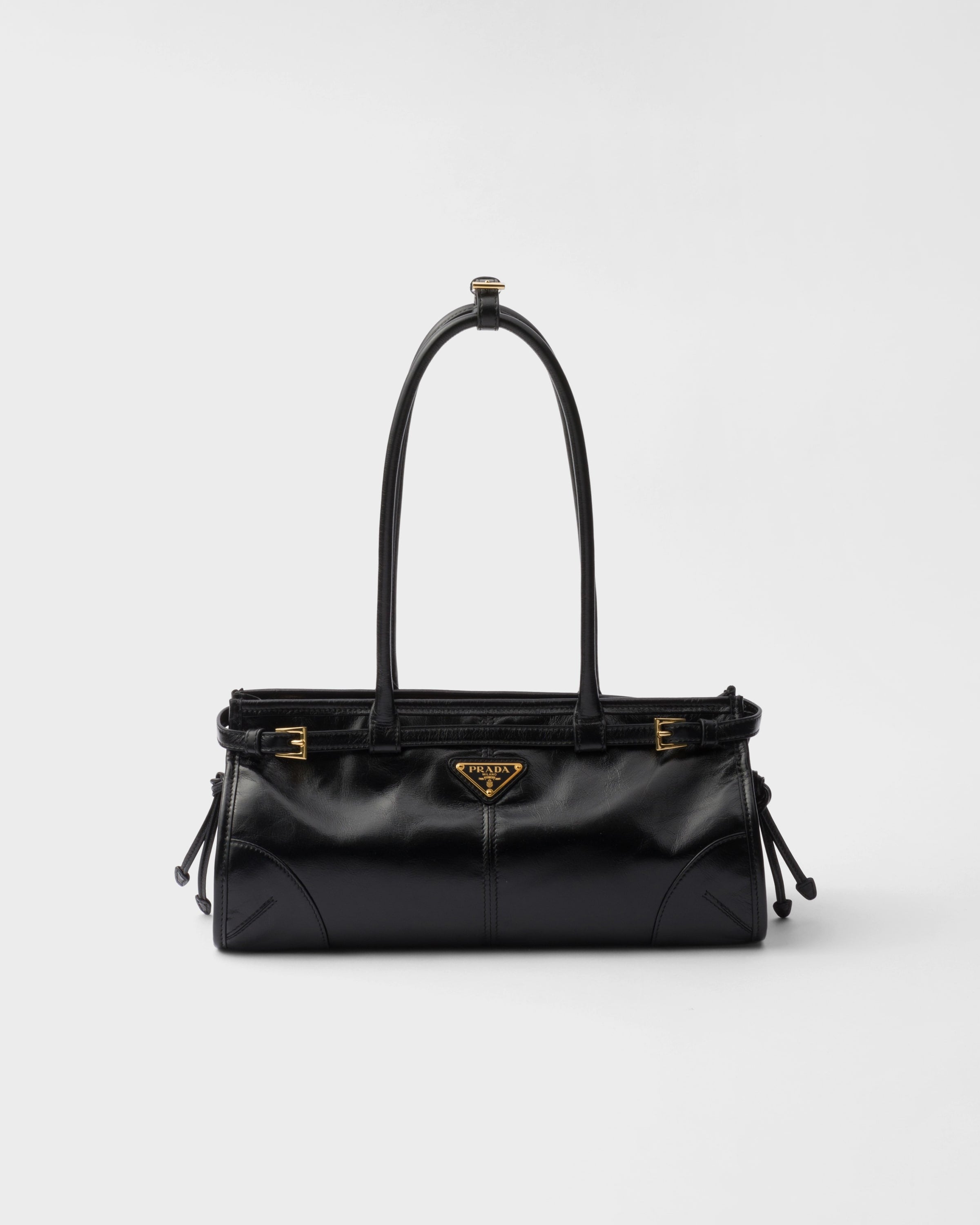Prada Bonnie medium leather handbag Black