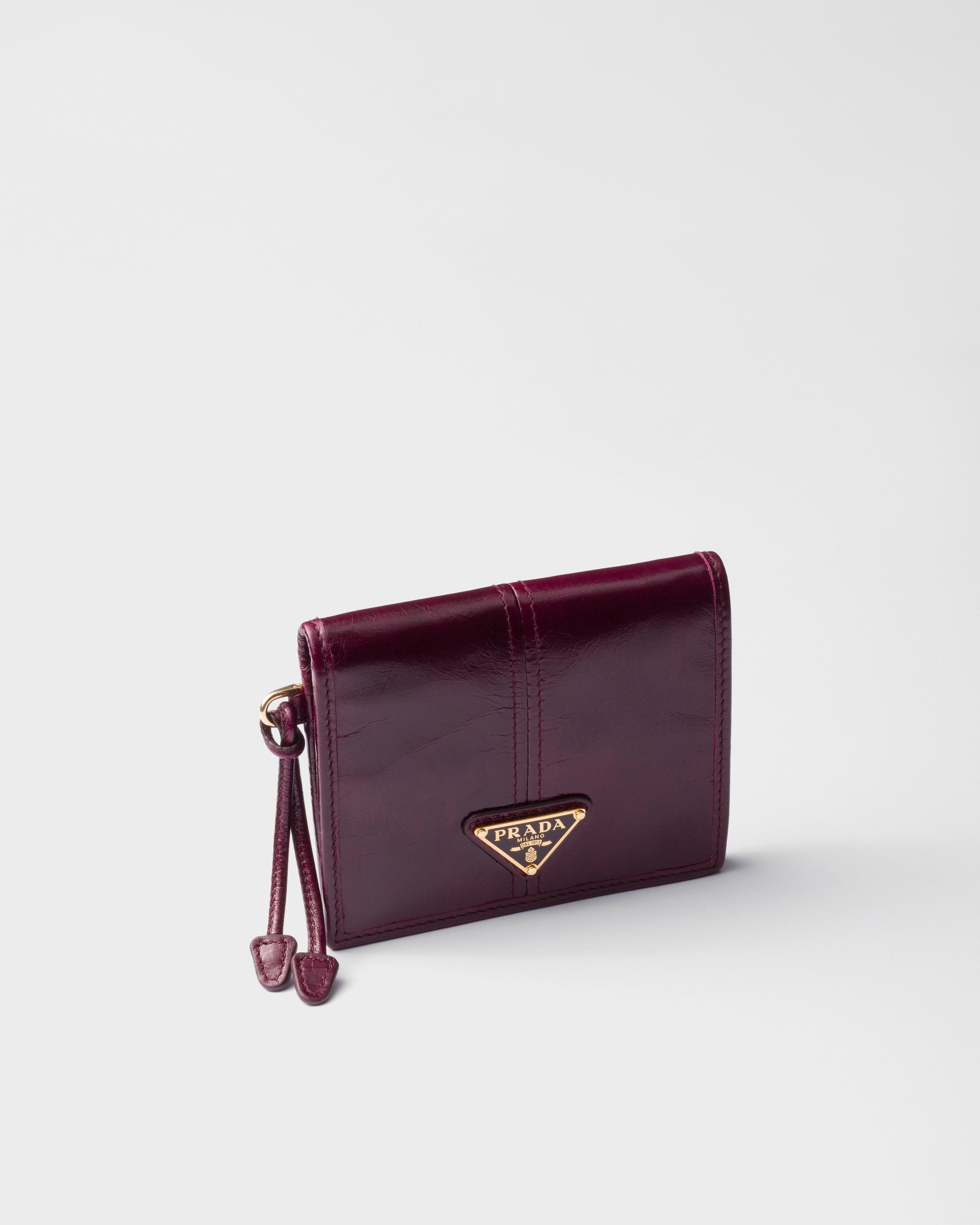 Small leather wallet Burgundy