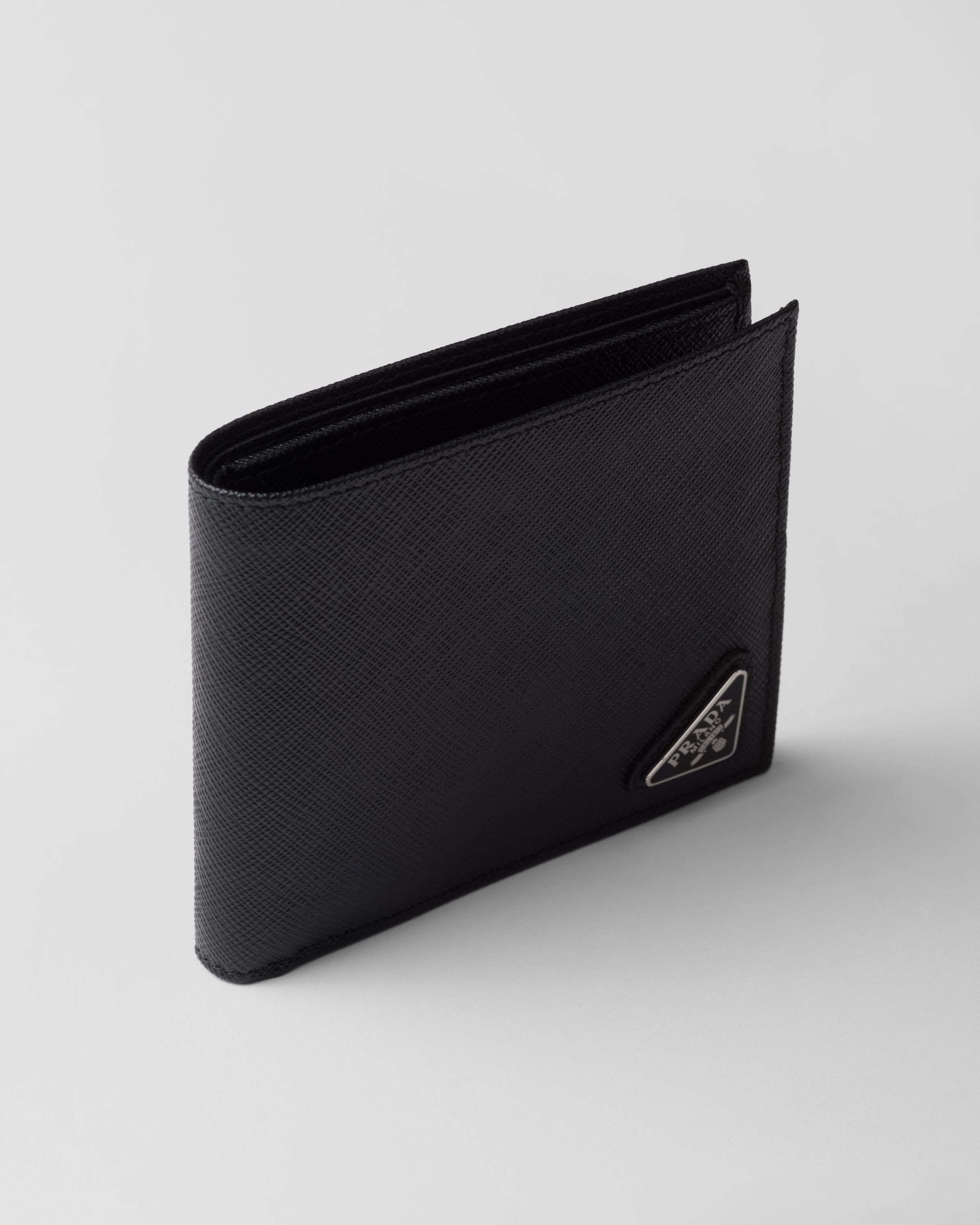 Saffiano leather wallet Black