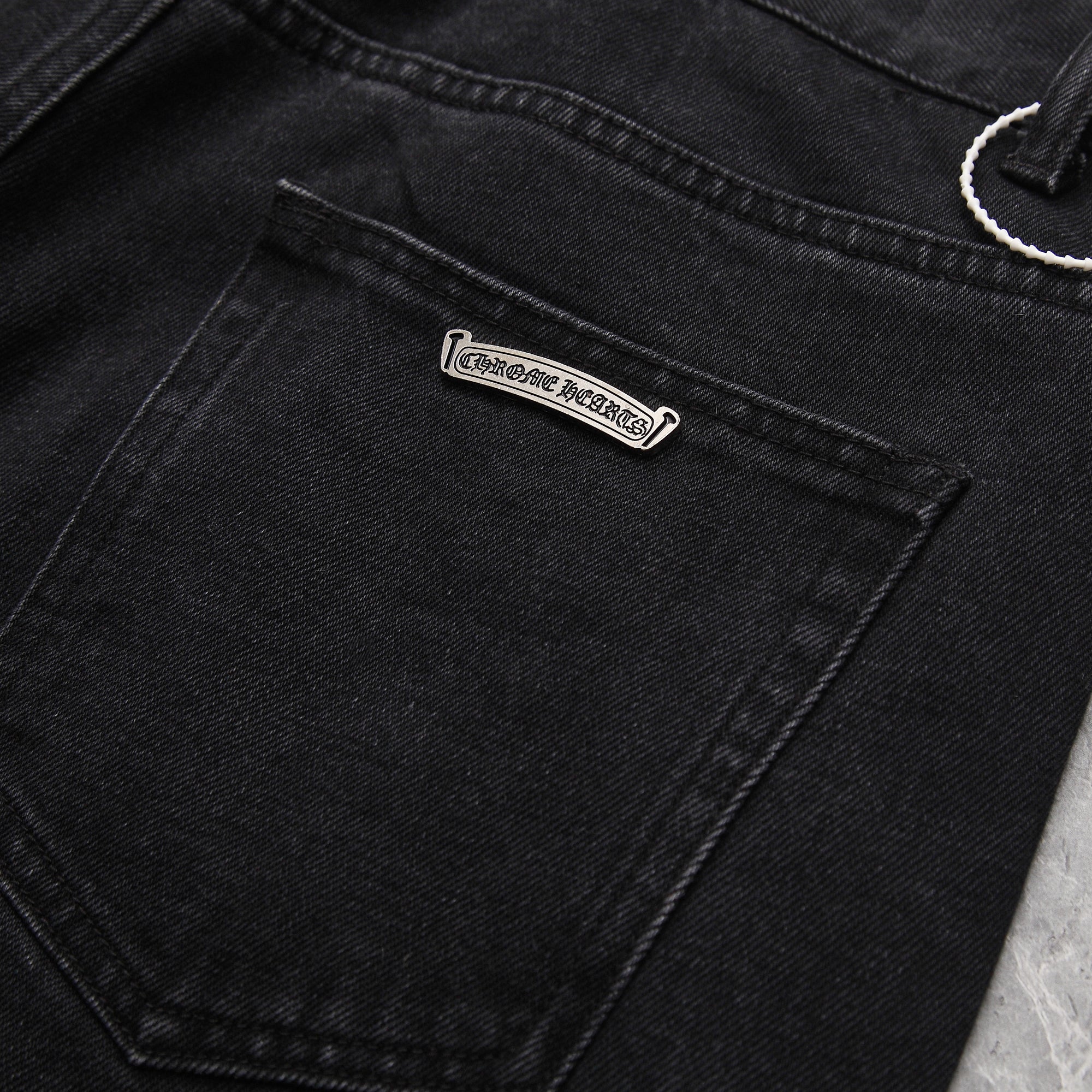 Chrome Hearts Horse Fur Leather Patchwork Jeans