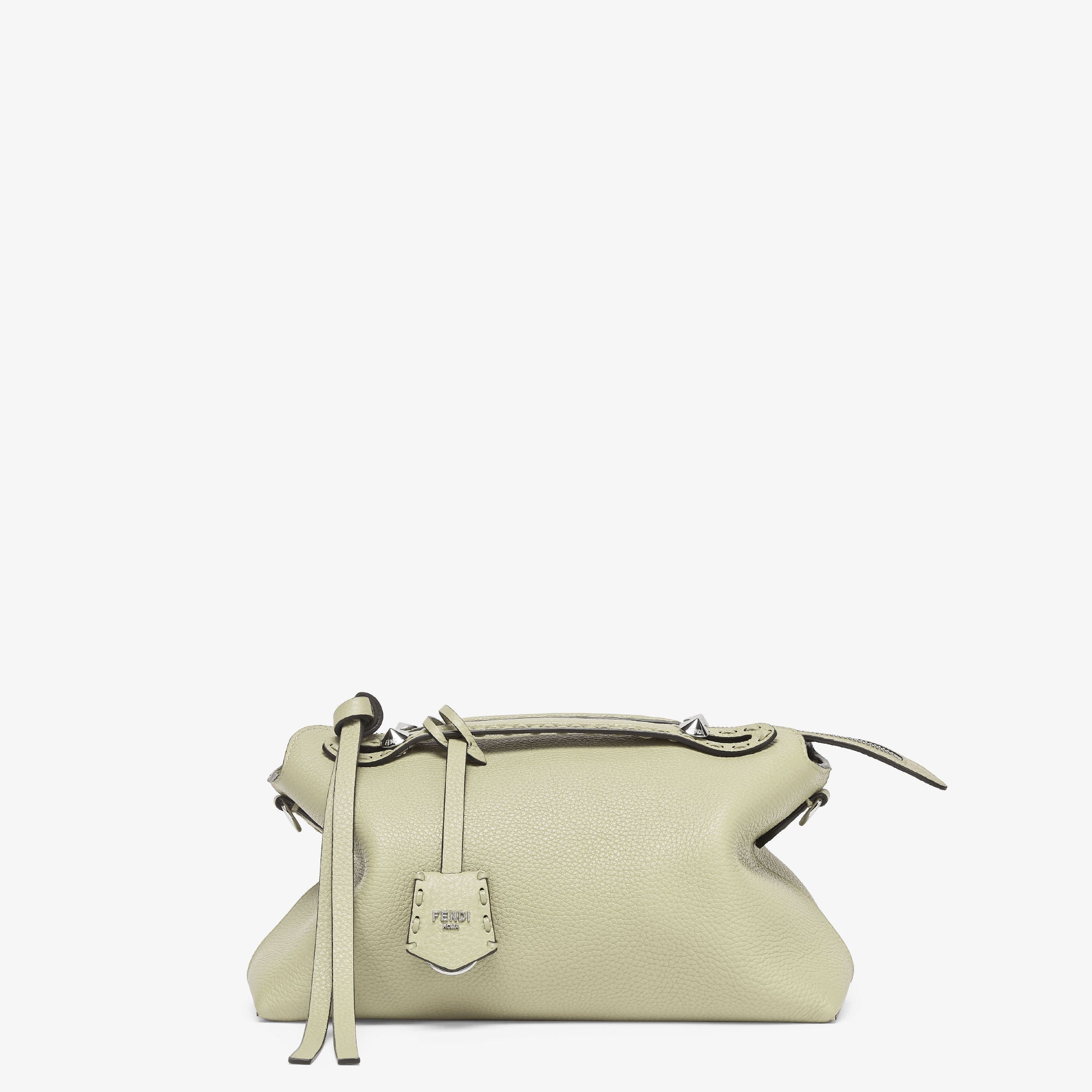 By The Way Selleria Medium Sage green Selleria bag with 192 hand-sewn topstitches