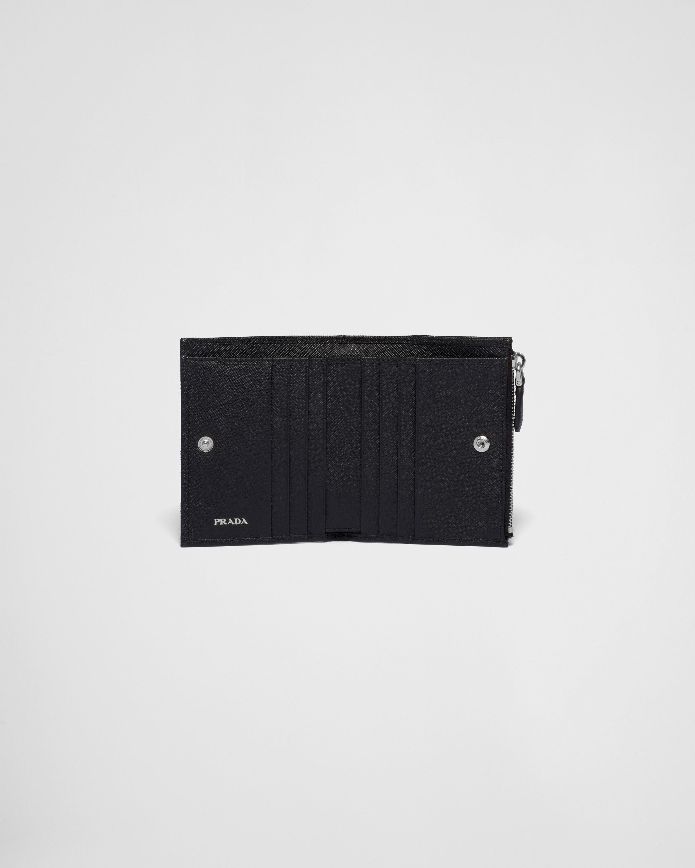 Small Saffiano leather wallet Black