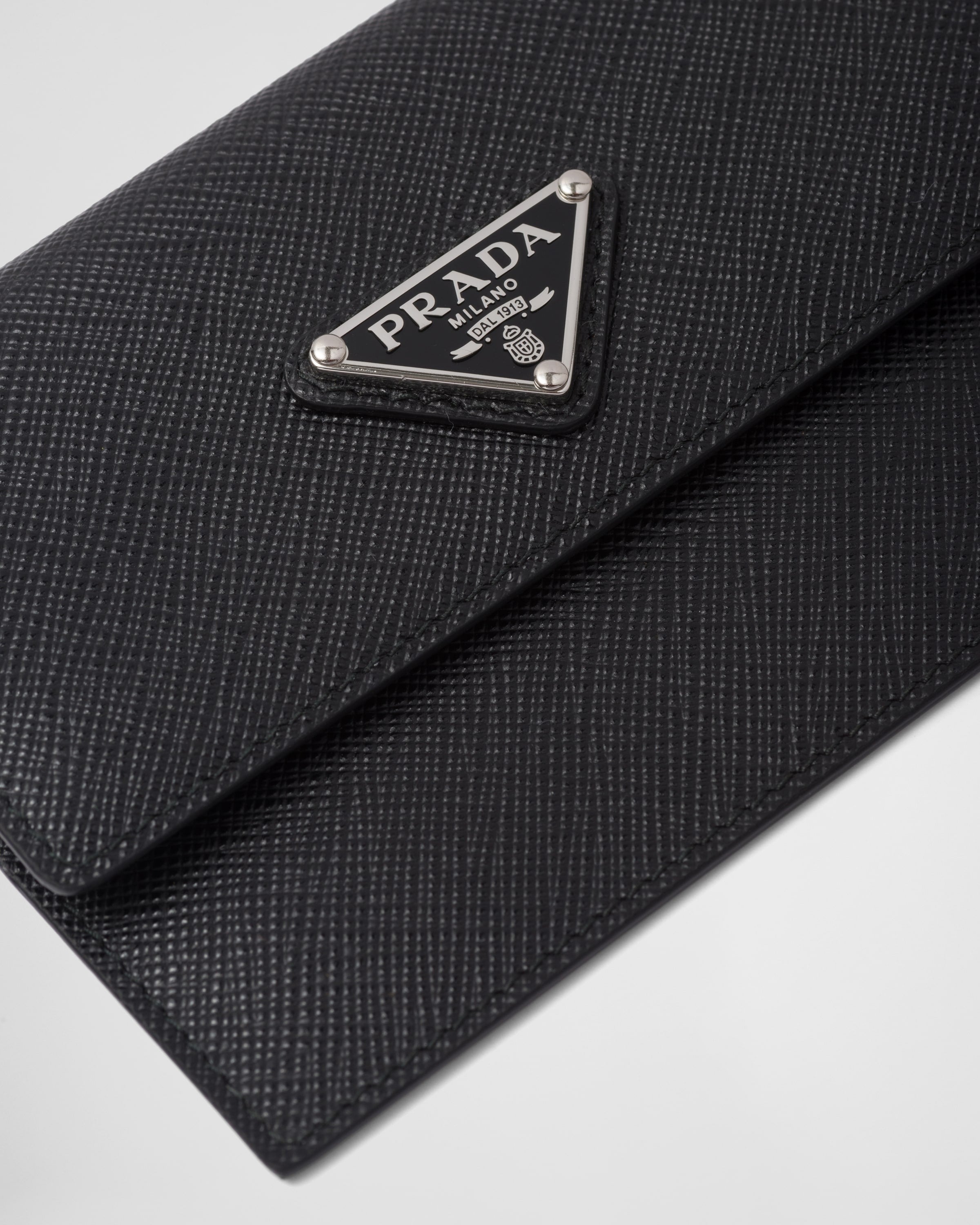 Saffiano leather document holder Black