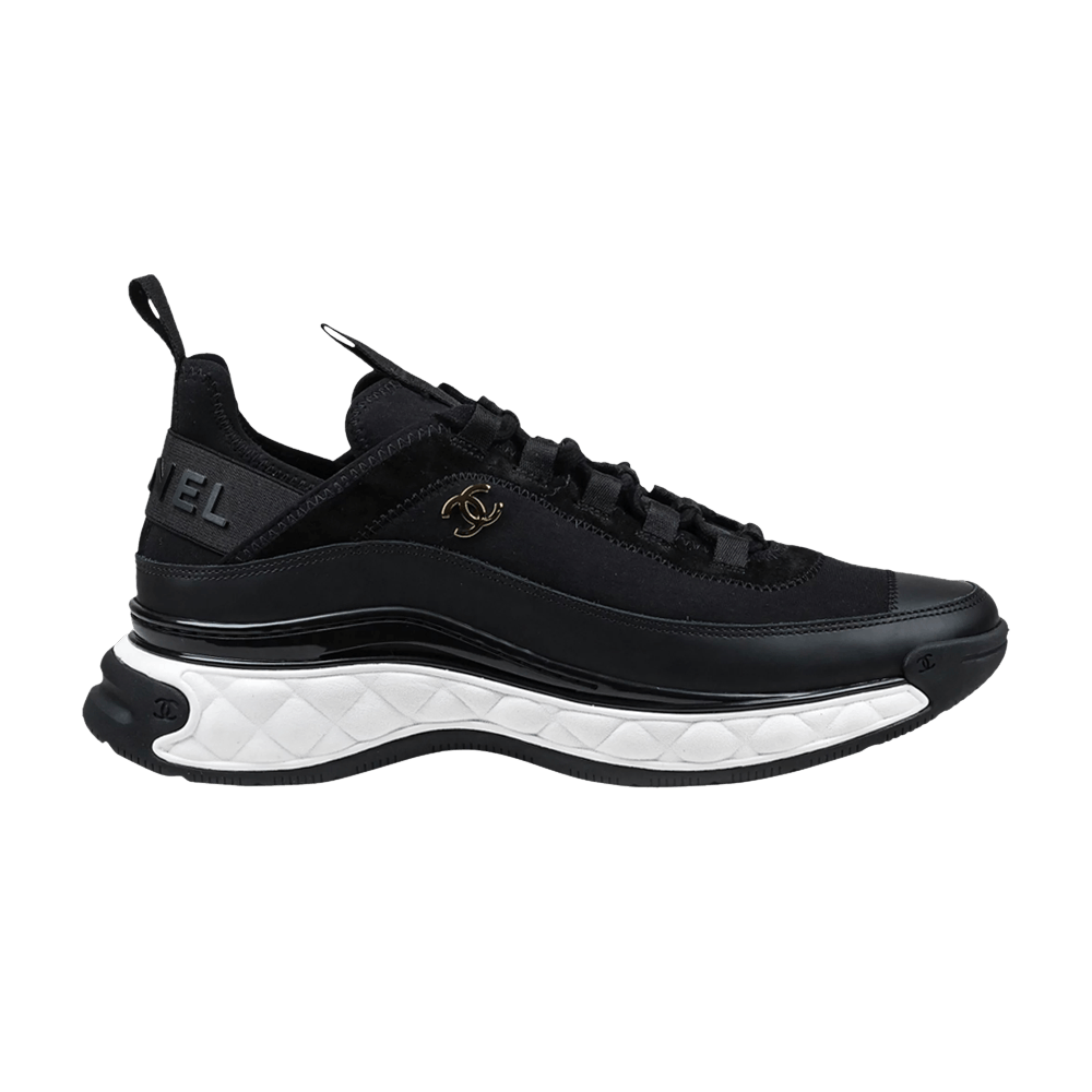 Chanel Velvet Calfskin & Mixed Fibers Sneaker 'Black'