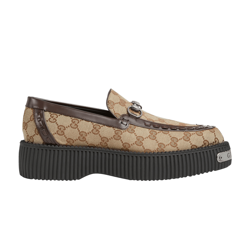 Gucci Horsebit Creeper Loafer 'GG Canvas - Beige Ebony'