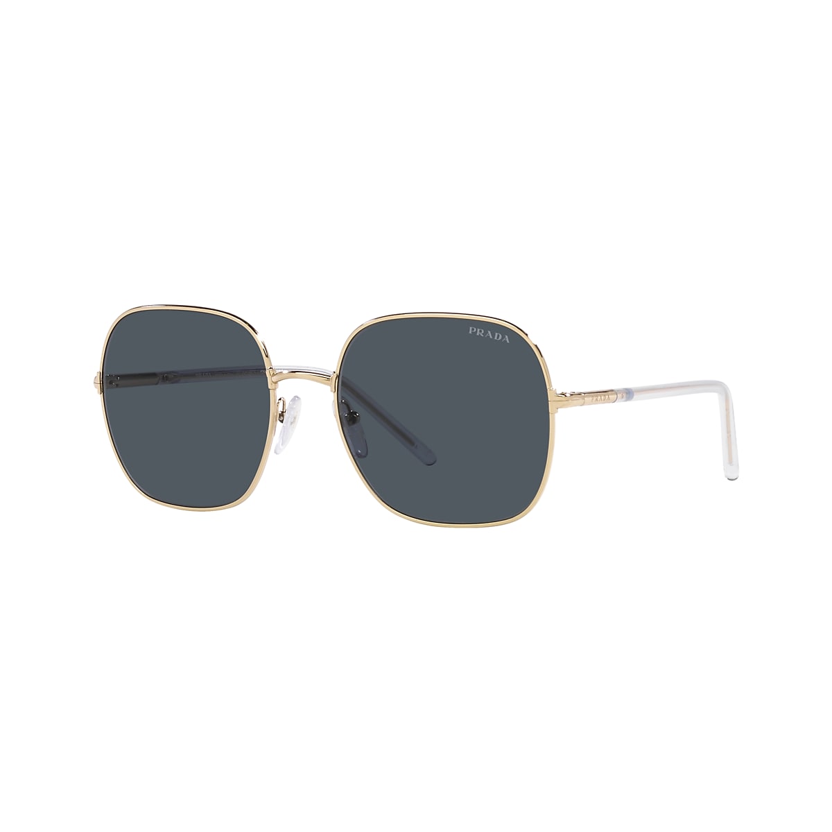 PRADA PR 67XS Pale Gold - Women Luxury Sunglasses, Dark Grey Lens
