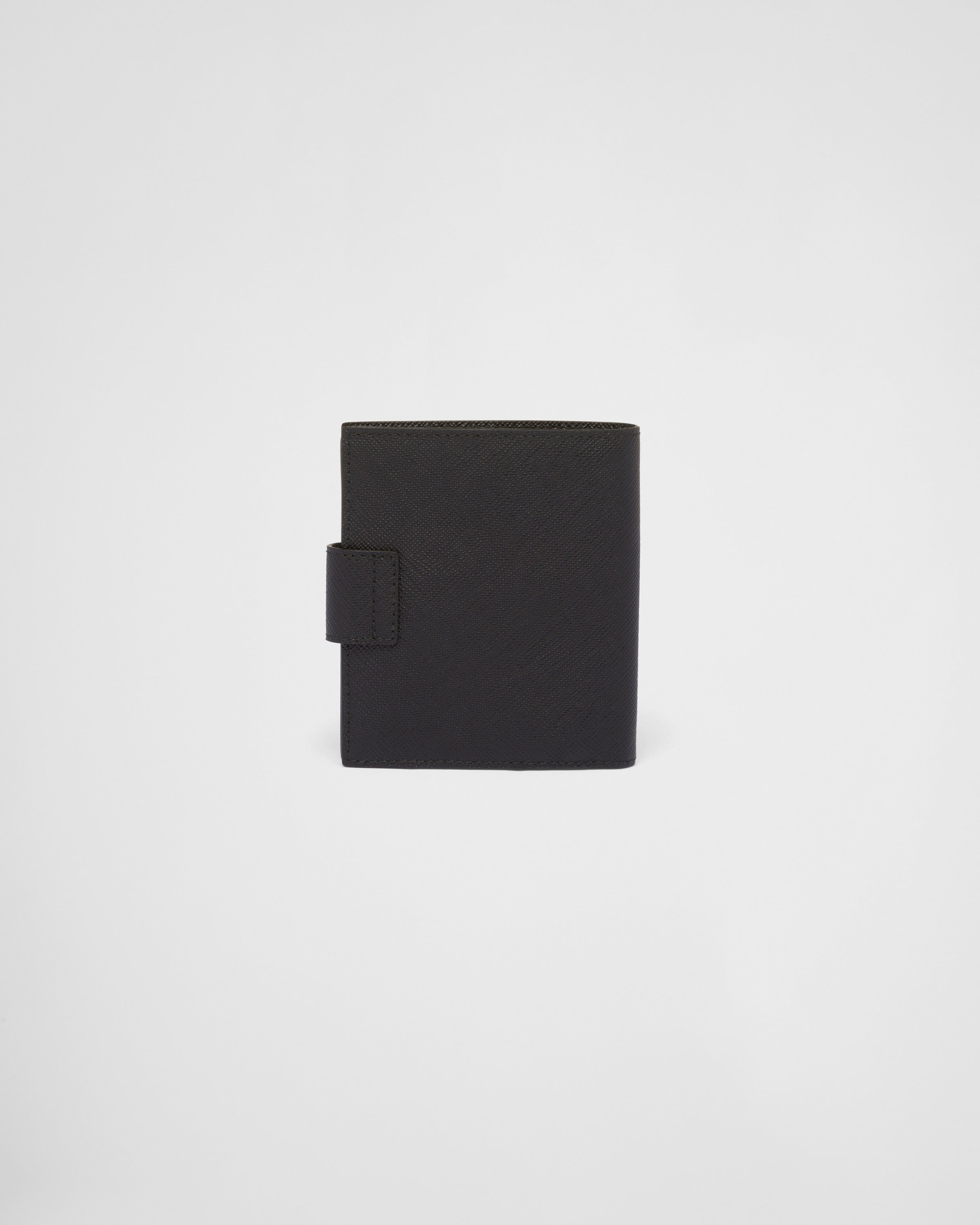 Saffiano leather wallet Black