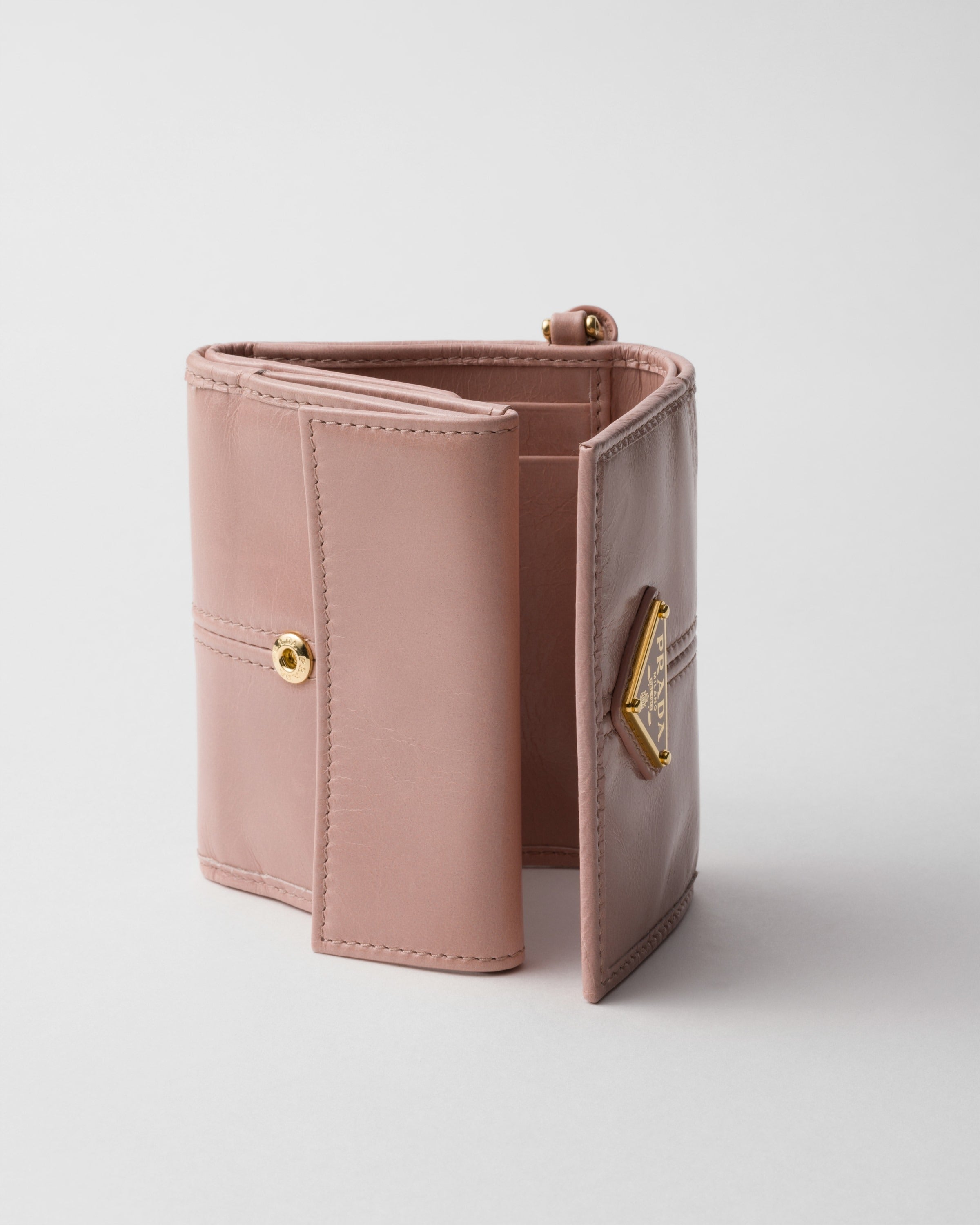 Small leather wallet Rosy Blush