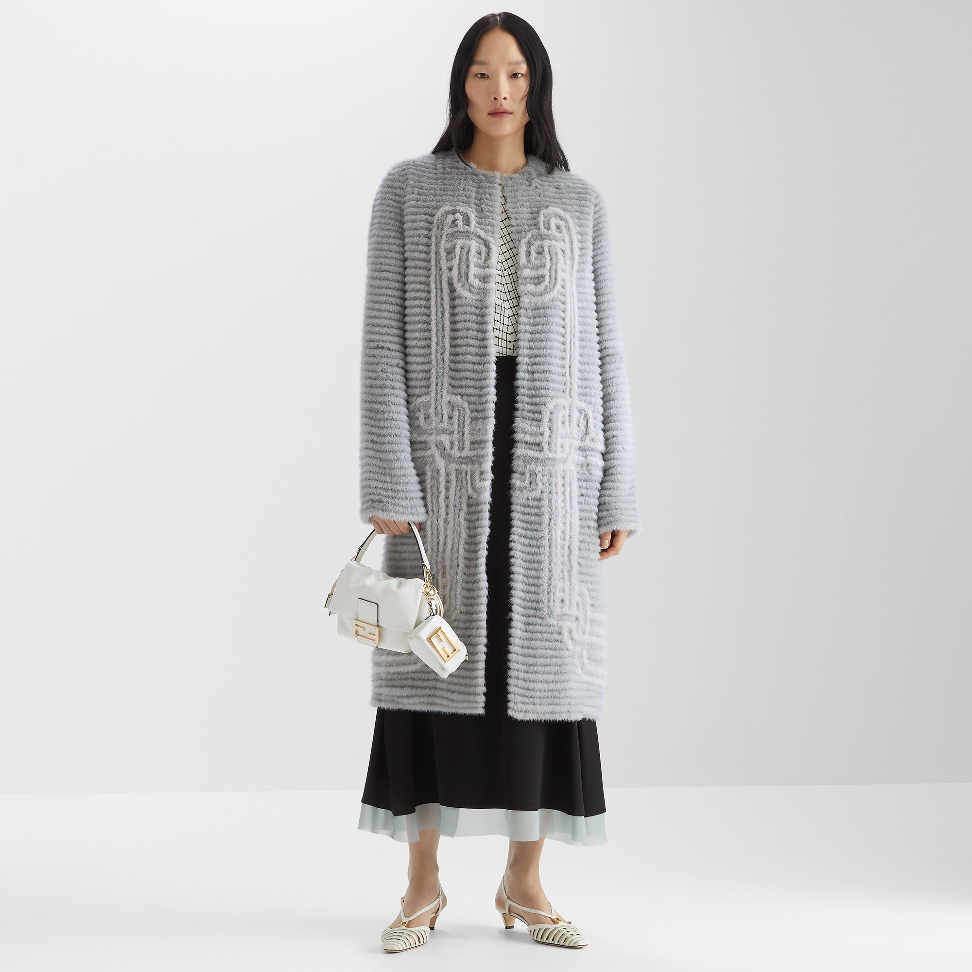 Mamma Baguette Small White nappa leather mini bag