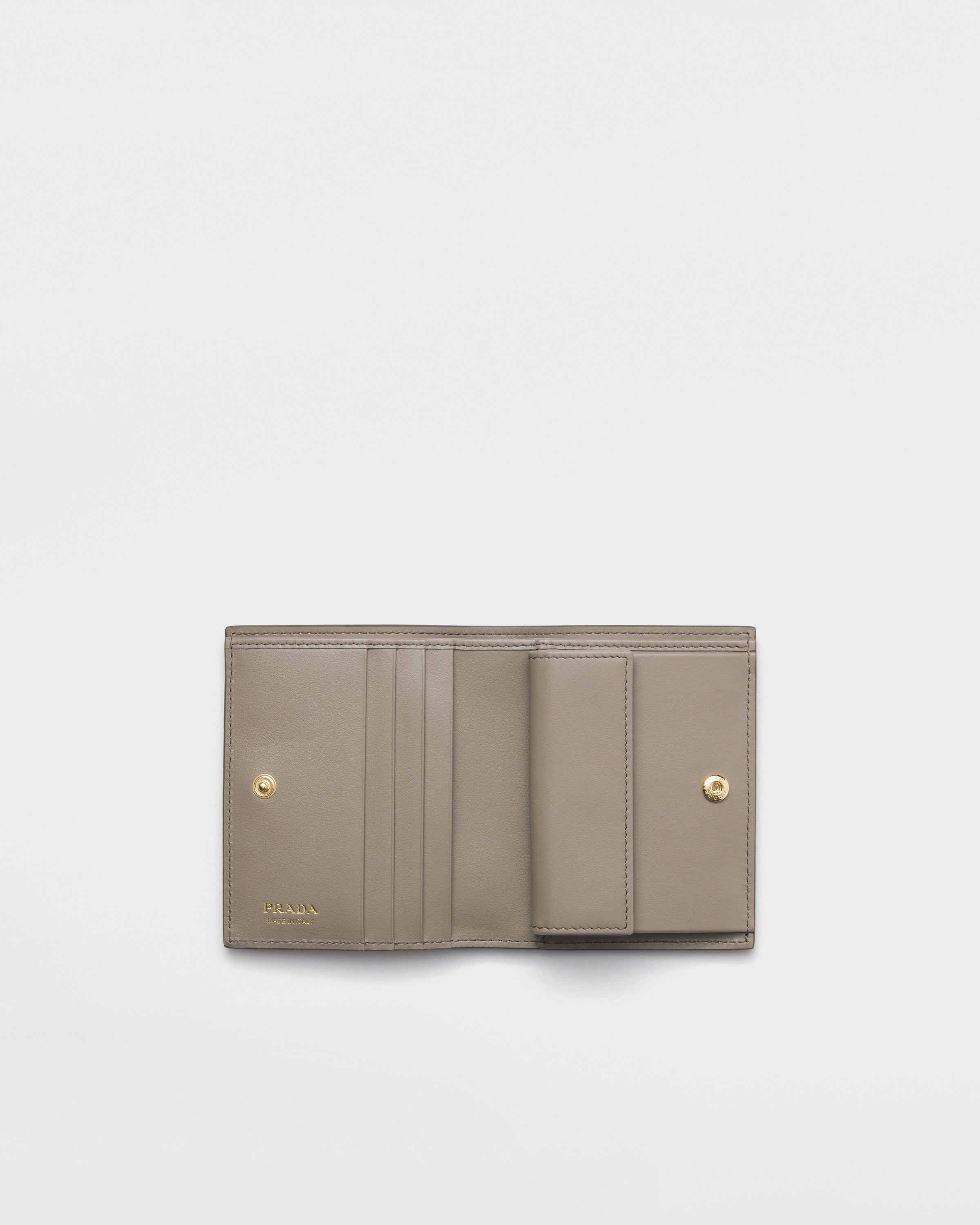 Small leather wallet Clay Grey