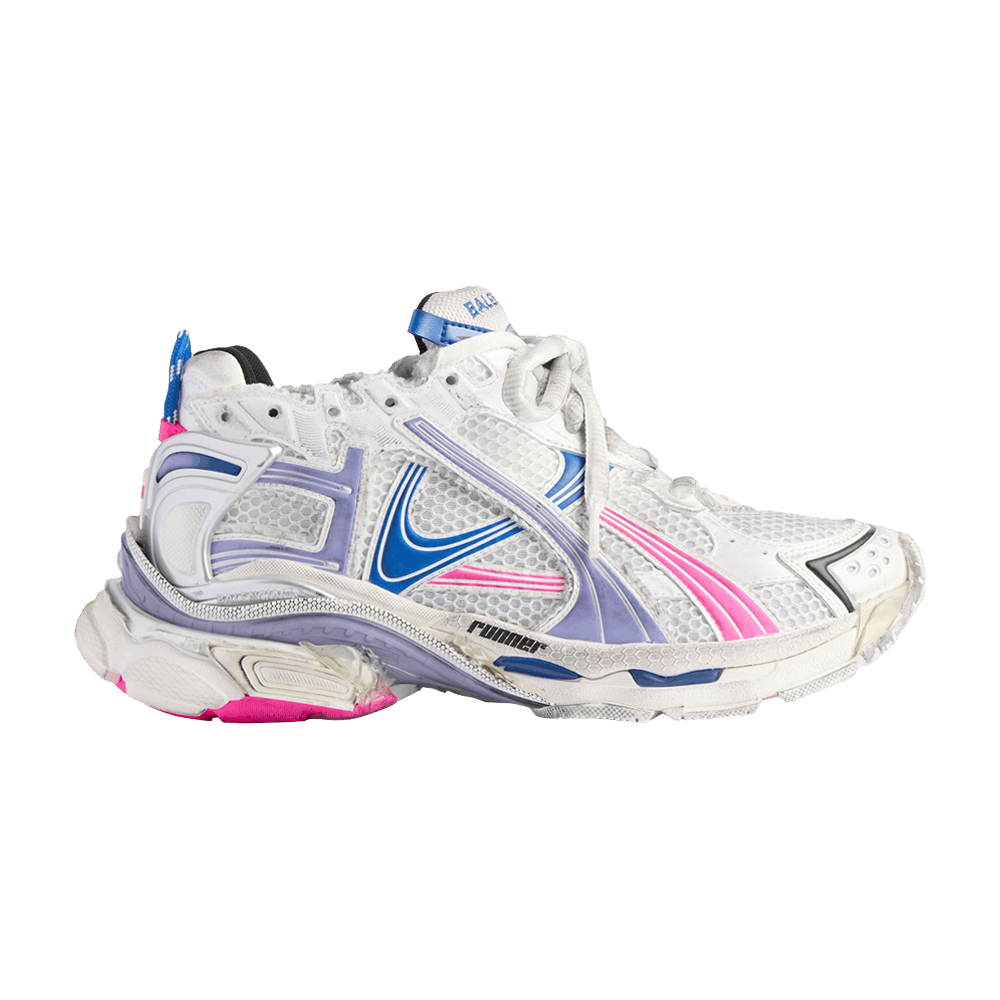 Balenciaga Wmns Runner Sneaker 'Worn-Out - White Lilac Neon Pink'