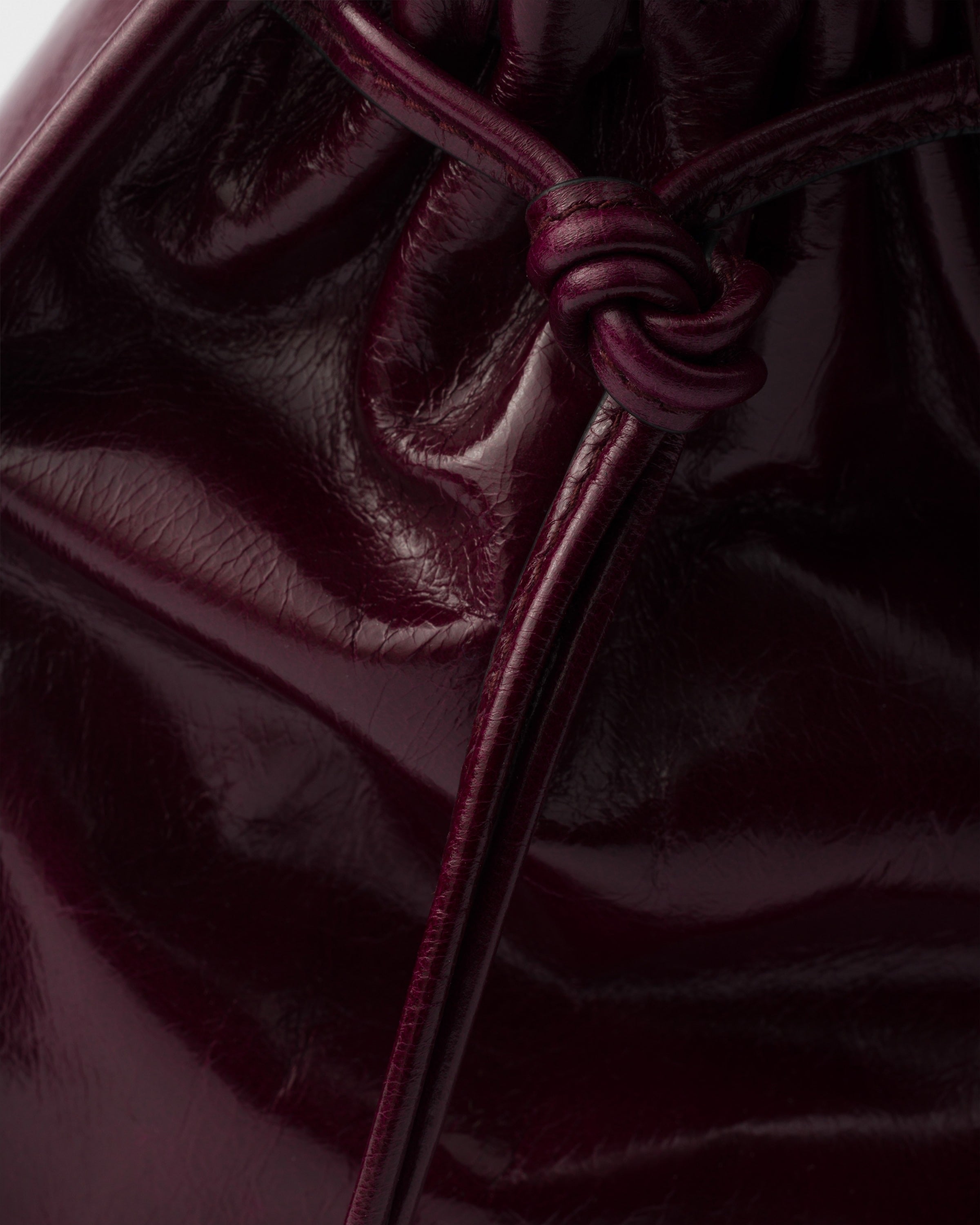 Prada Bonnie large leather handbag Burgundy