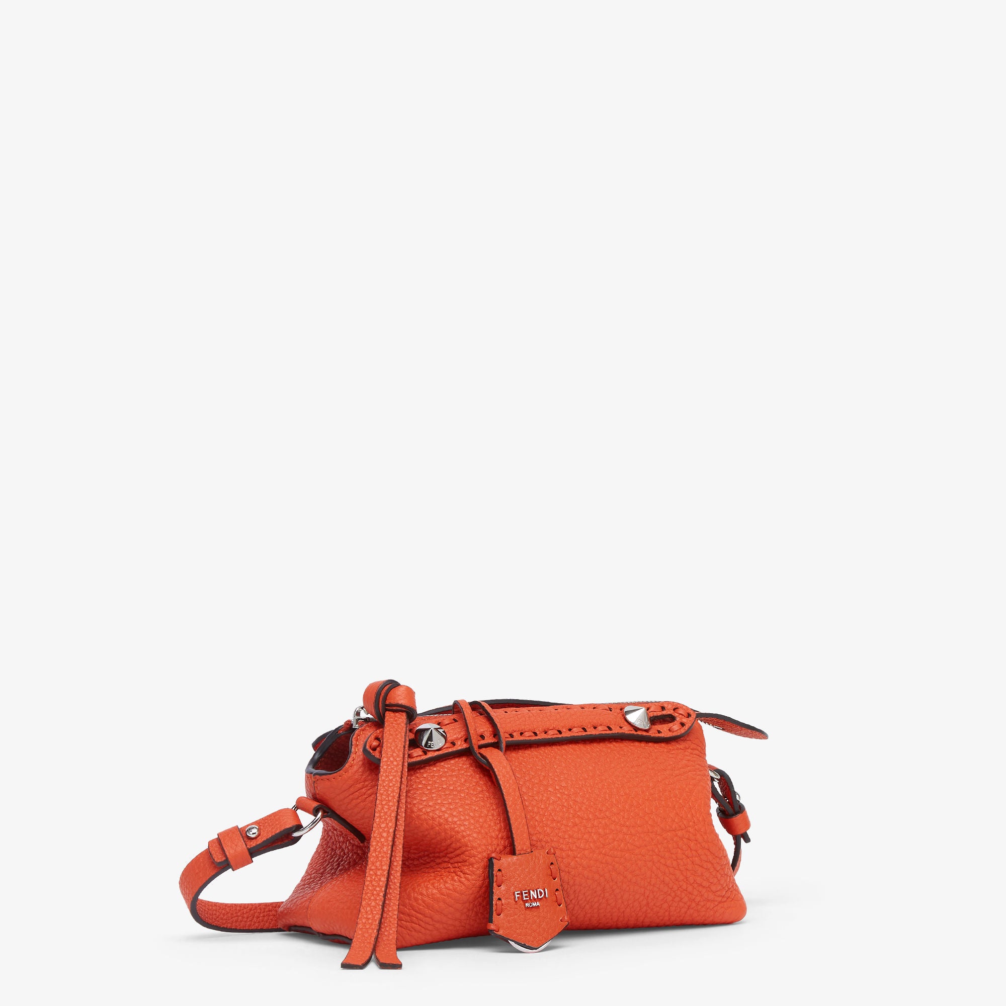 By The Way Selleria Mini Orange Selleria mini-bag with 156 hand-sewn topstitches